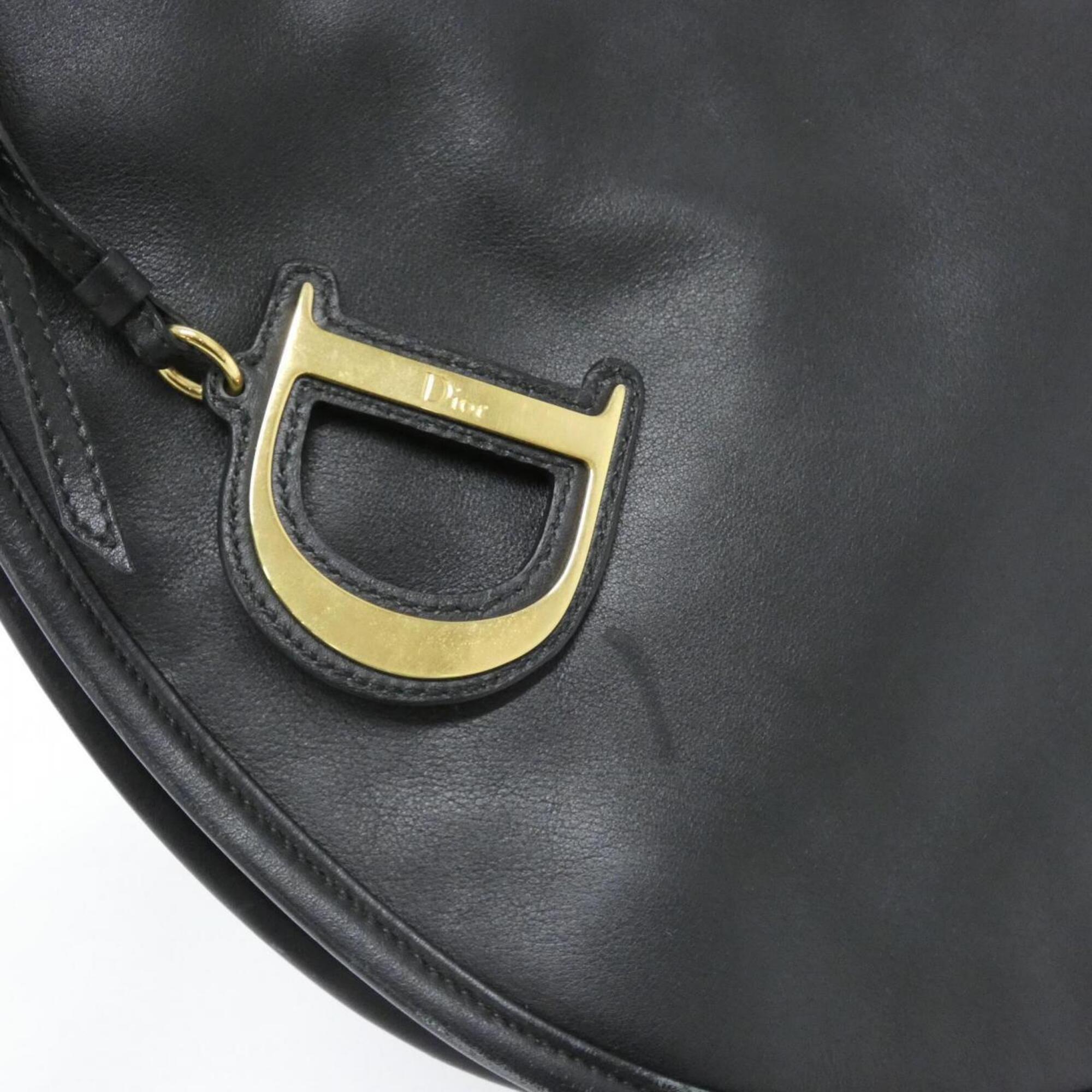 Christian Dior Black Leather Shoulder Bag (Pre-Owned)