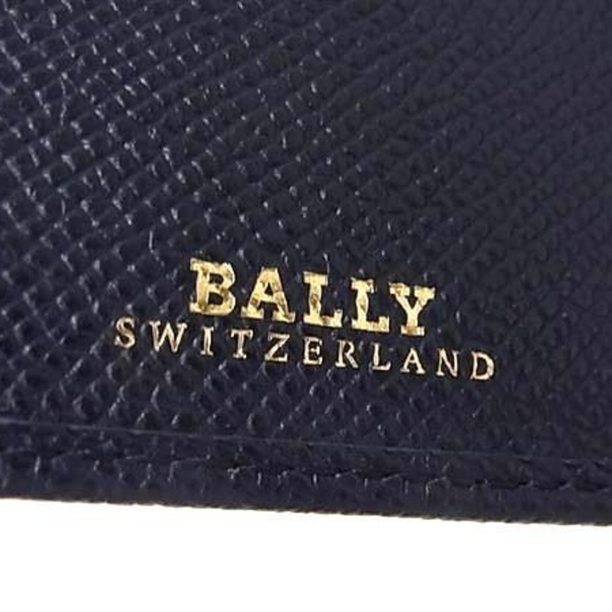 Bally Navy Leather Long Wallet (Bi-Fold) (Pre-Owned)