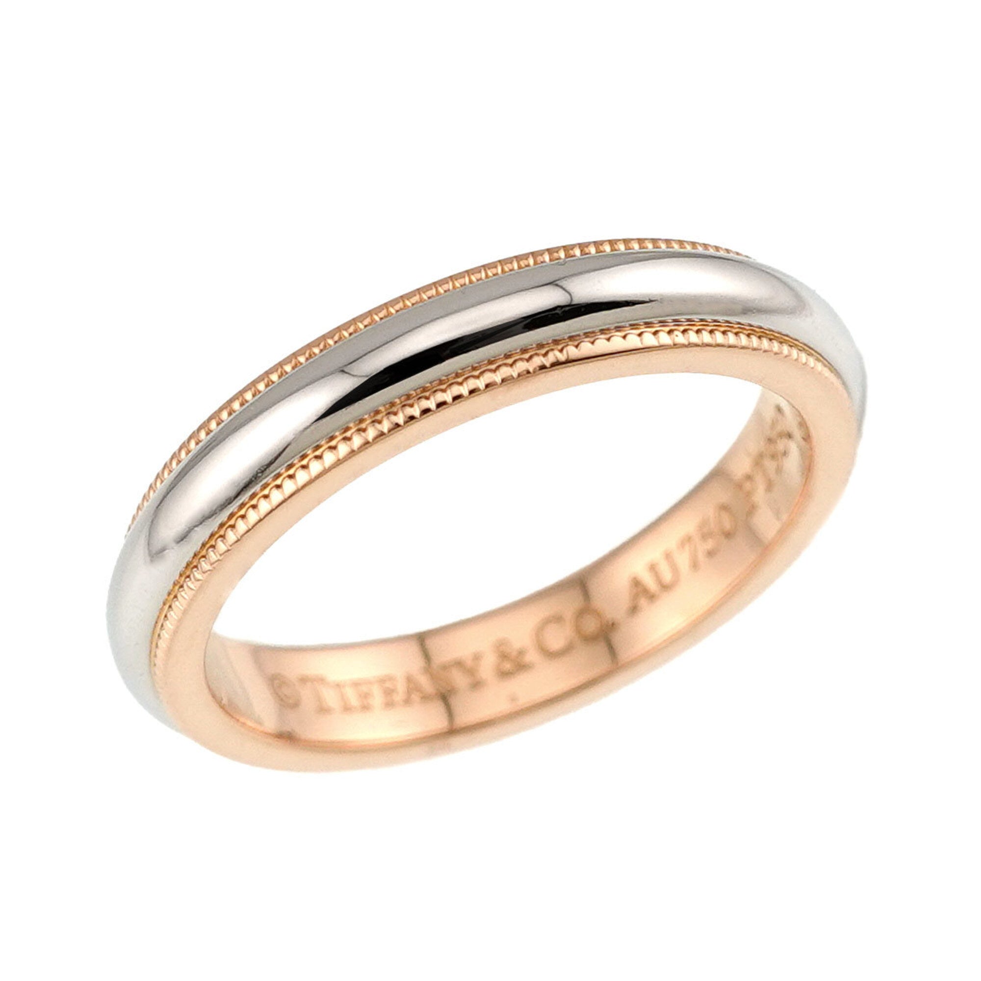 Tiffany Pink Gold (18K) Platinum 950 Band Ring (Pre-Owned)