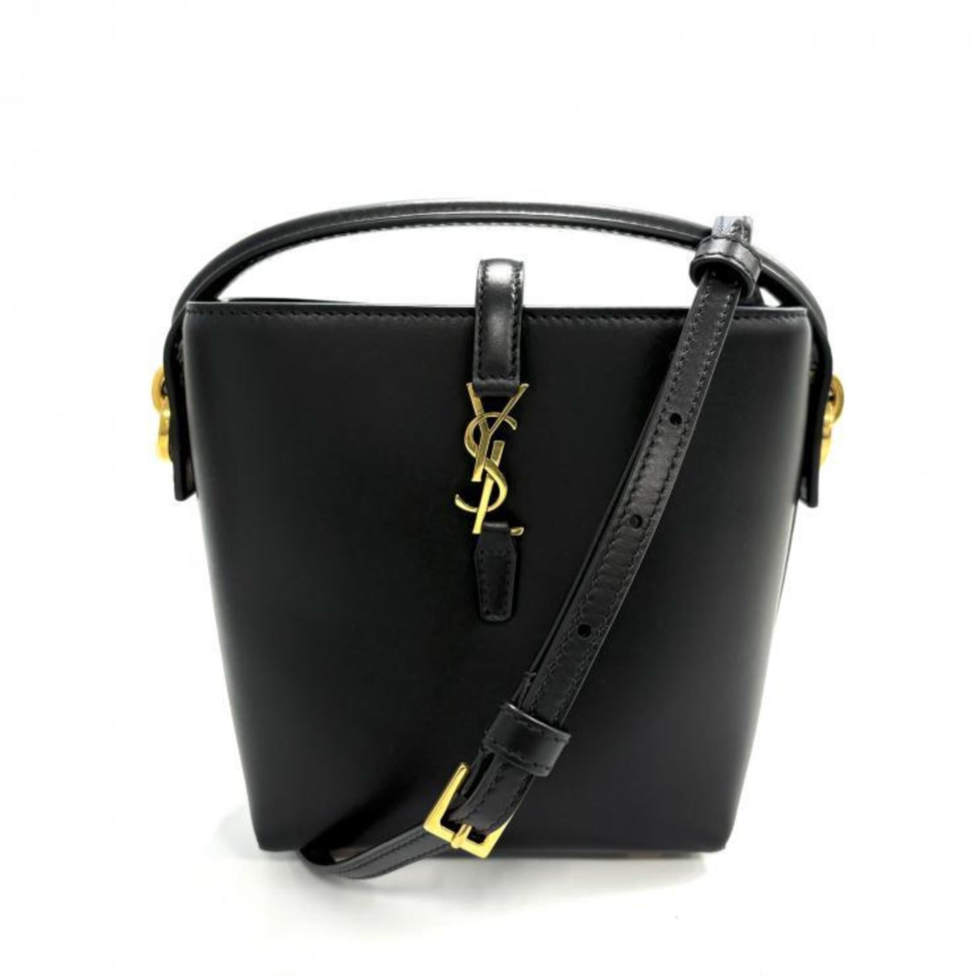 Saint Laurent Black Suede Leather Handbag (Pre-Owned)