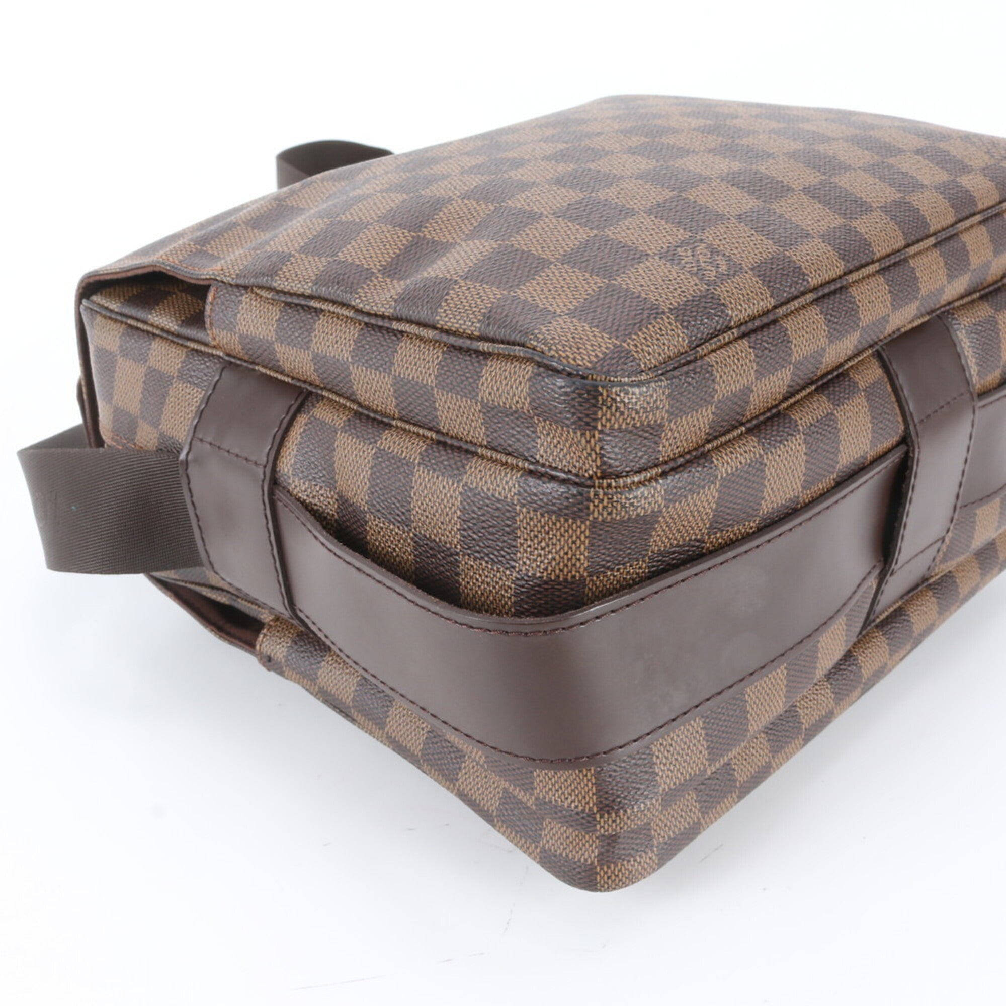 Louis Vuitton Ebene Leather Coated Canvas Messenger Bag Shoulder Bag (Pre-Owned)