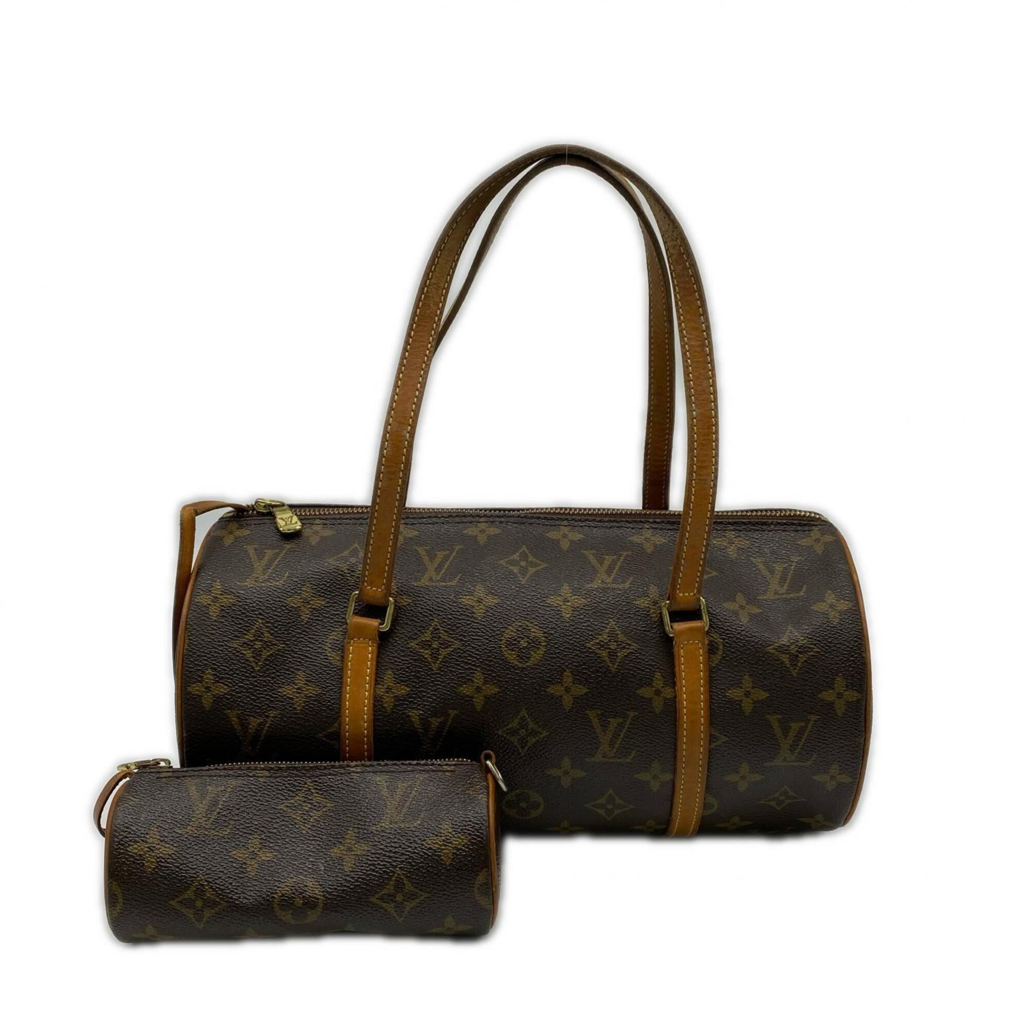 Louis Vuitton Monogram Brown Coated Canvas Leather Handbag (Pre-Owned)
