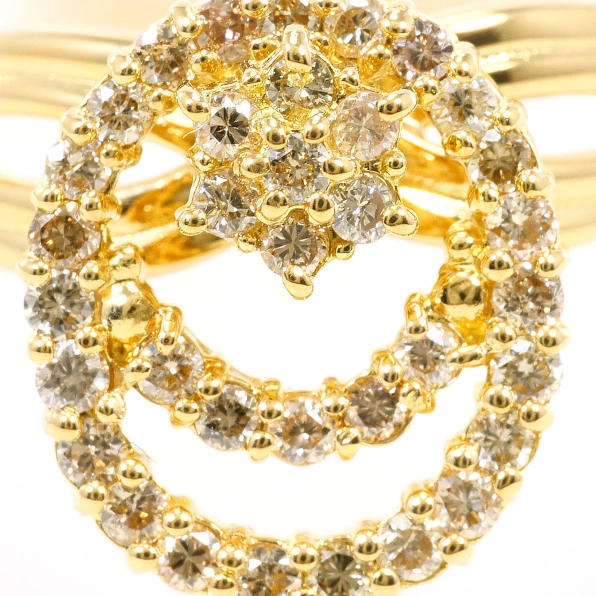 Unbranded Brown Yellow Gold Yellow Gold (18K) Band Ring (Pre-Owned)