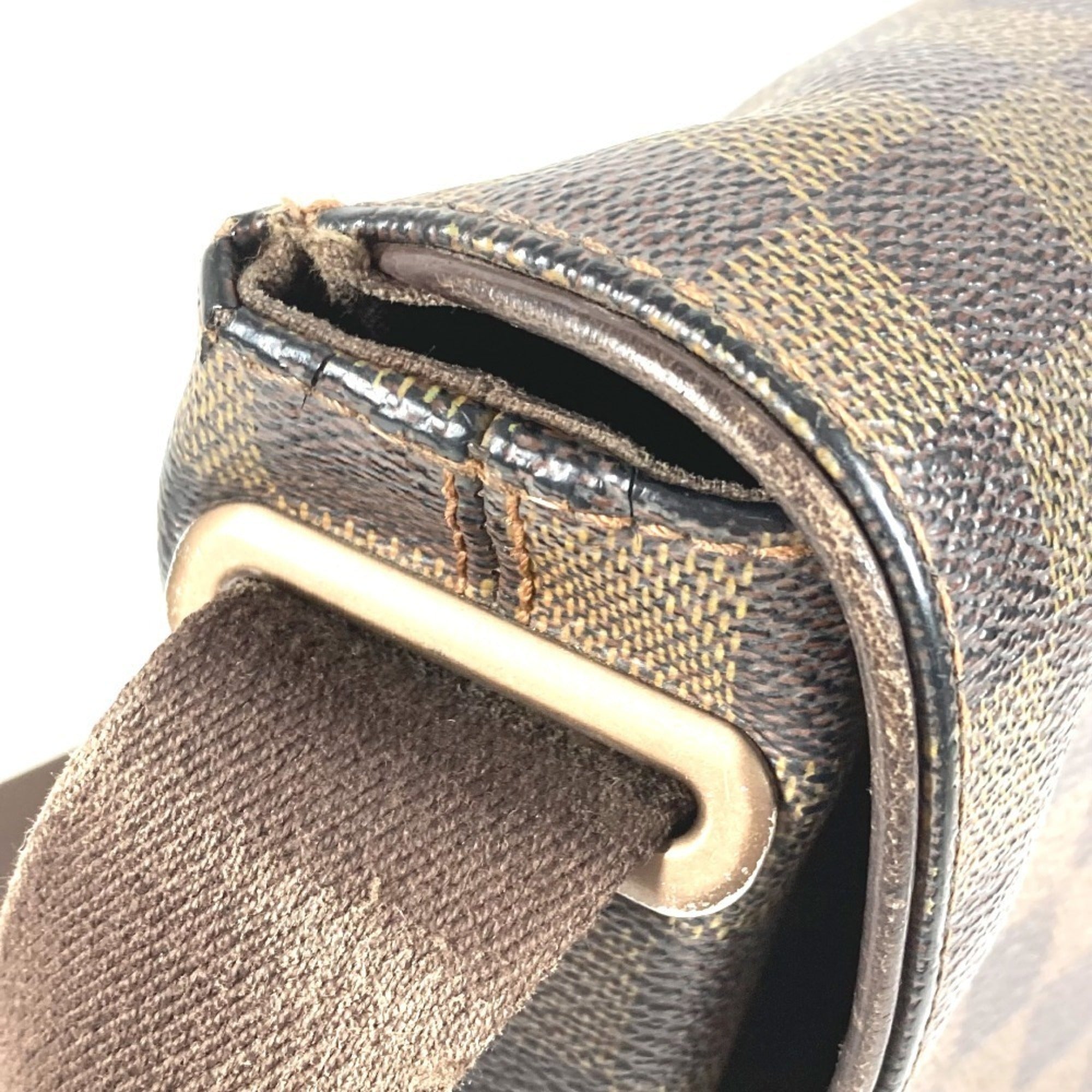 Louis Vuitton Damier Brown Ebene Damier Canvas Messenger Bag Shoulder Bag (Pre-Owned)