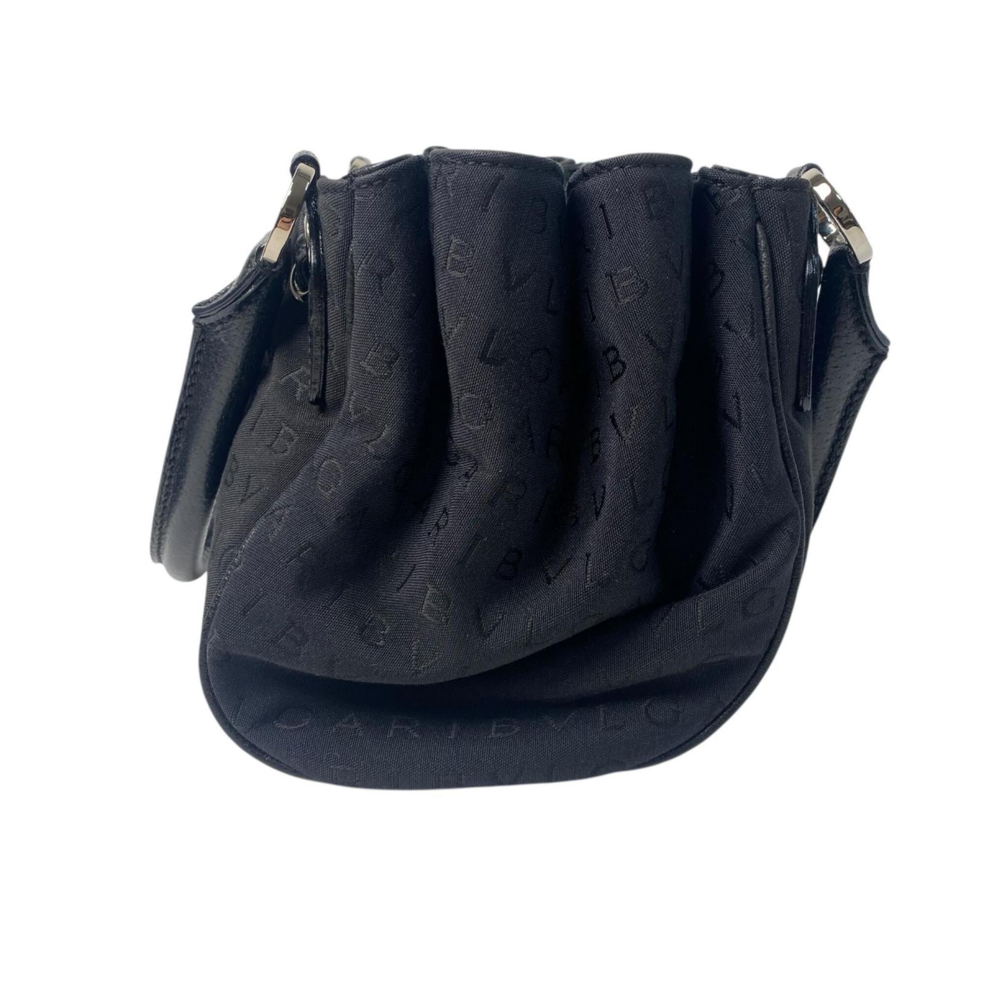 Bvlgari Black Canvas Leather Handbag (Pre-Owned)