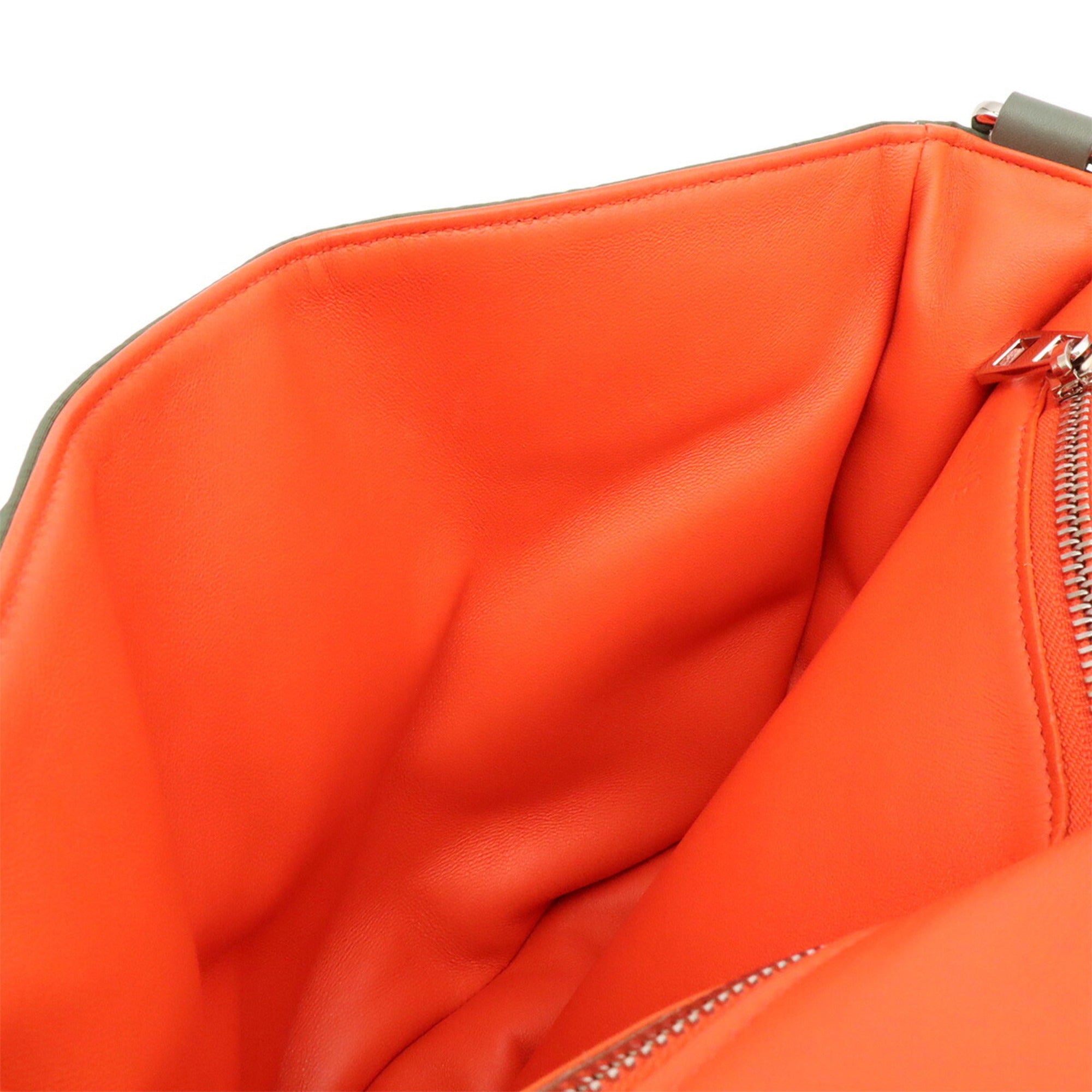 Loewe Green Khaki Orange Nylon Messenger Bag Shoulder Bag (Pre-Owned)
