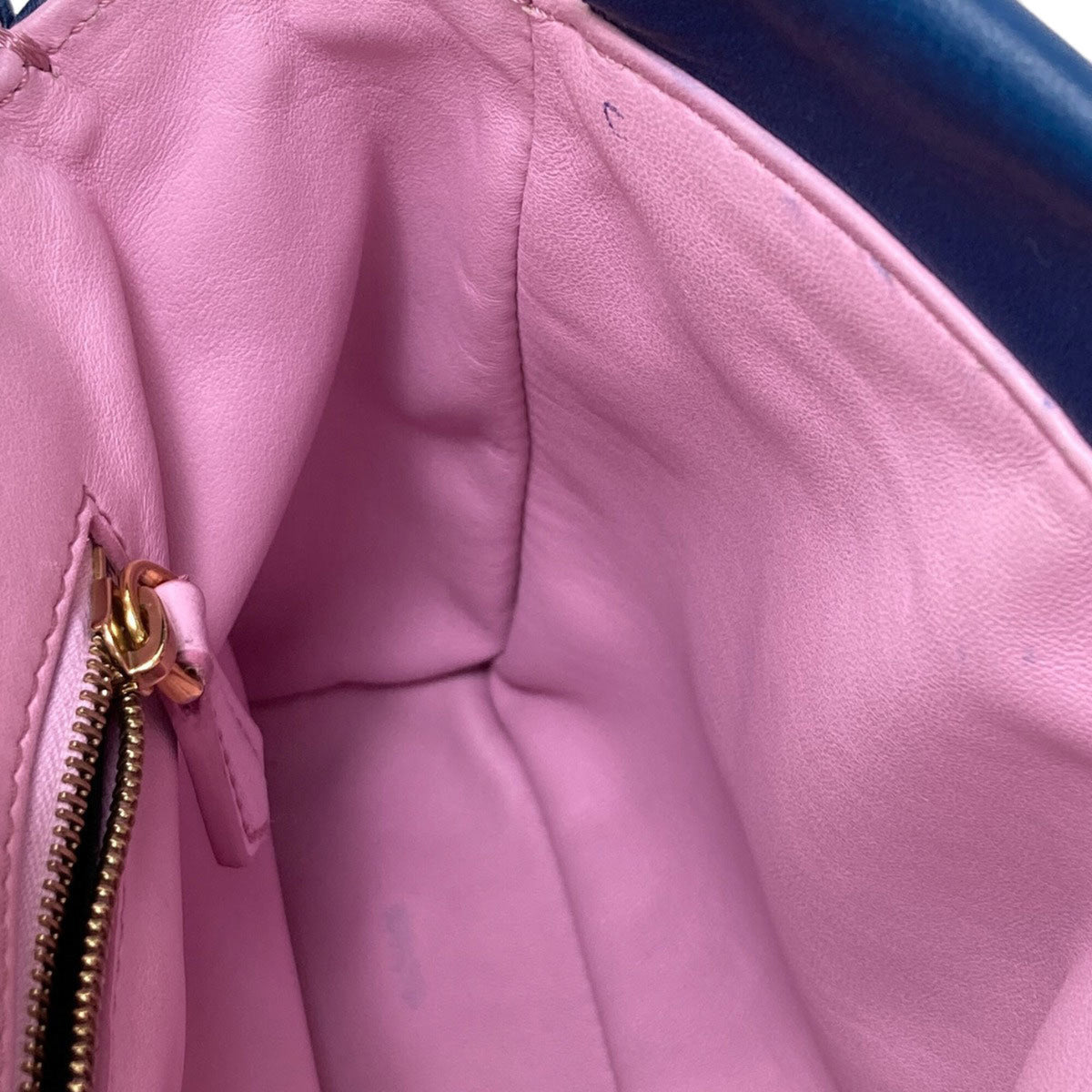 Fendi Blue Purple Leather Handbag (Pre-Owned)