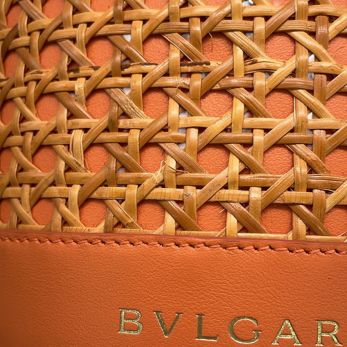Bvlgari Orange Leather Wisteria Vine Shoulder Bag (Pre-Owned)