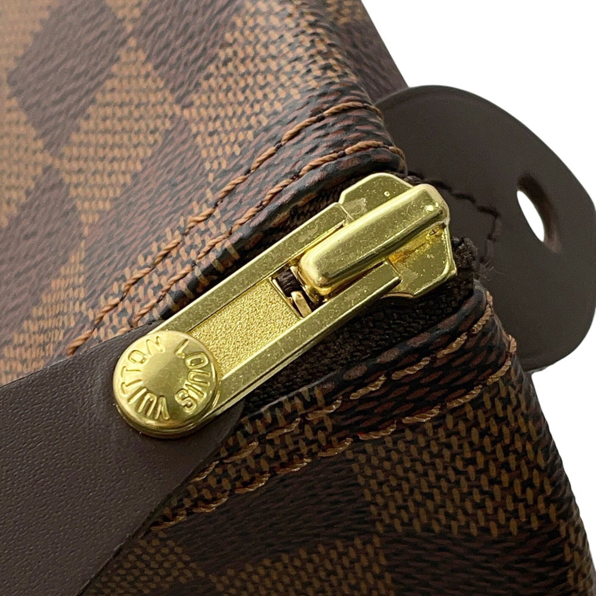 Louis Vuitton Damier Damier Canvas Ebene Red Color Damier Canvas Handbag (Pre-Owned)
