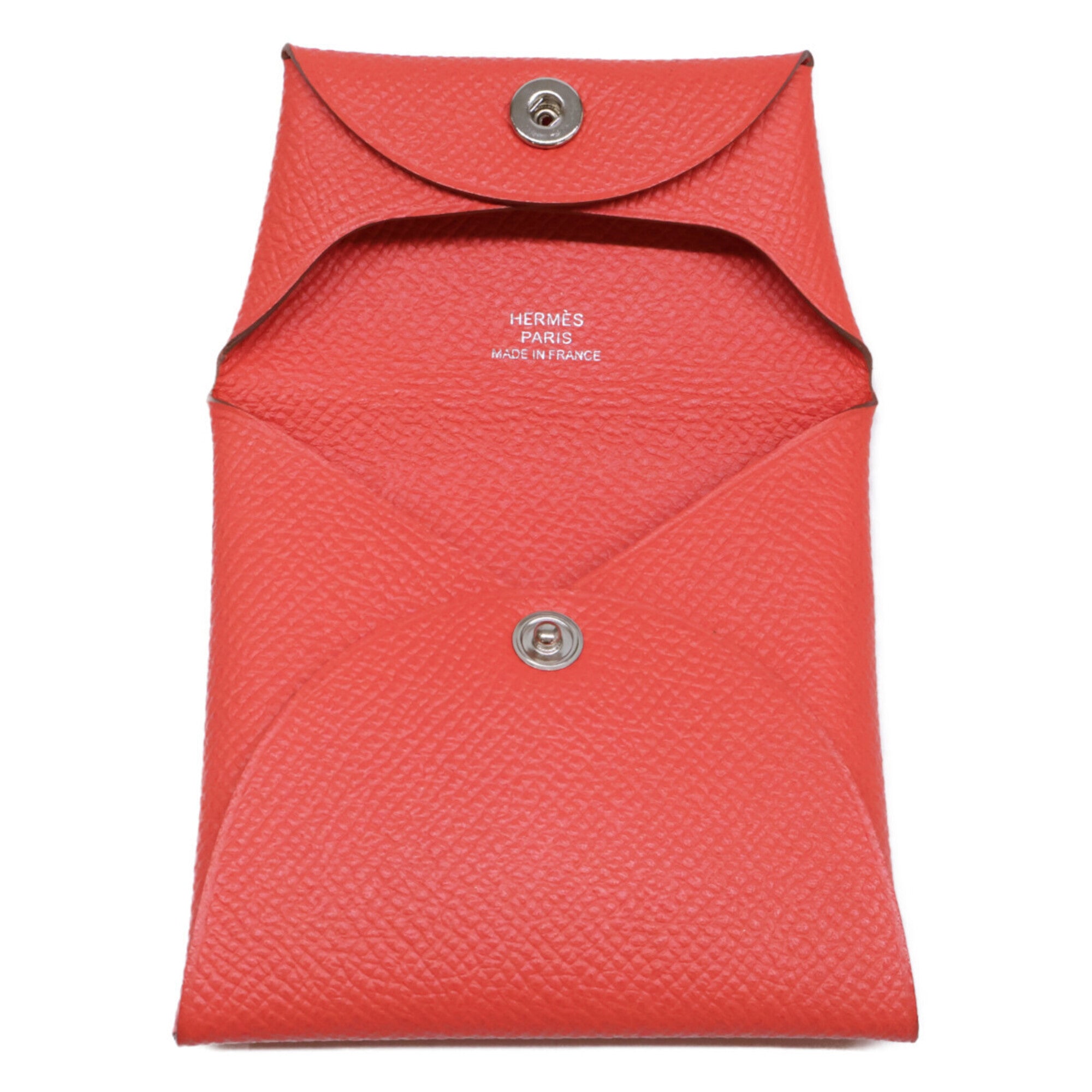 Hermes Orange Epsom Leather Coin Purse/Coin Case (Pre-Owned)