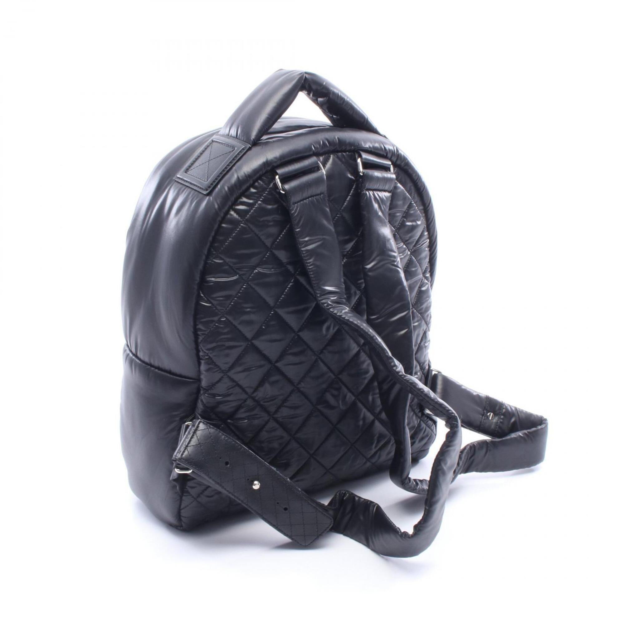 Chanel Black Nylon Leather Backpack (Pre-Owned)
