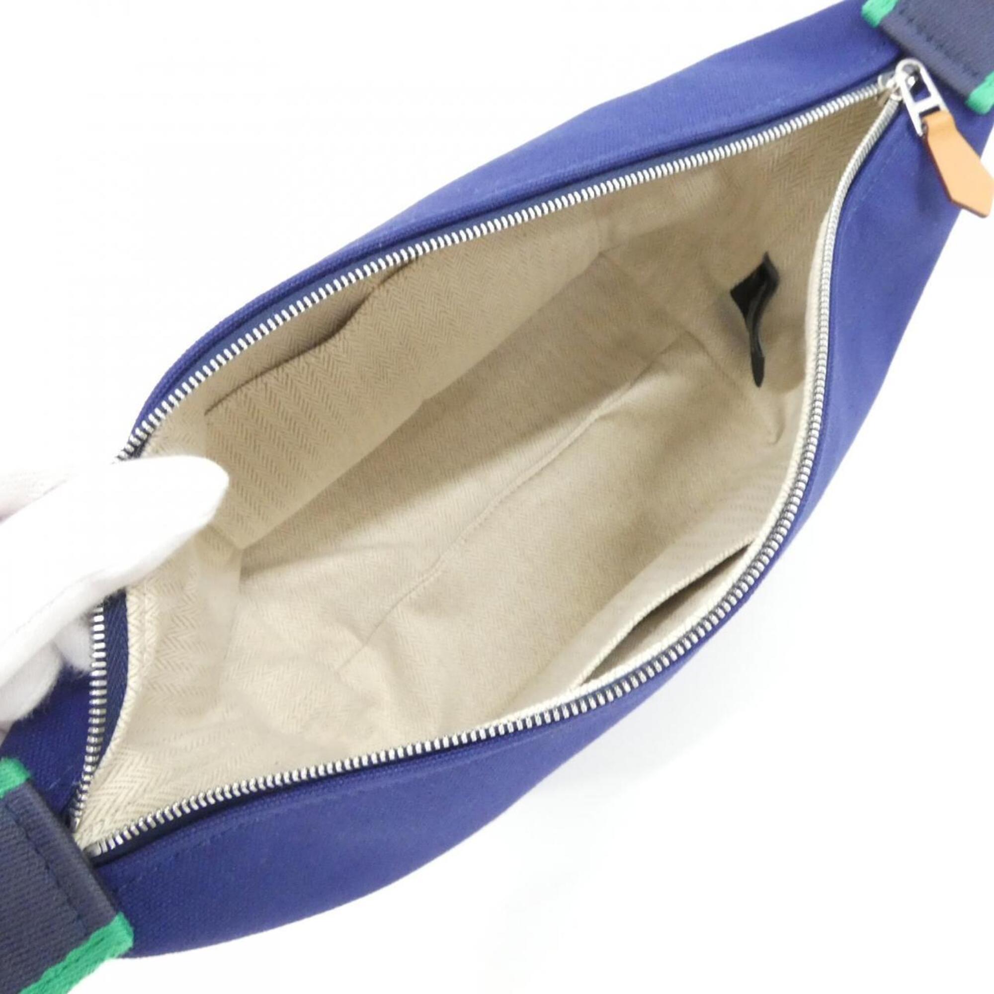 Hermes Blue Canvas Handbag Pouch (Pre-Owned)