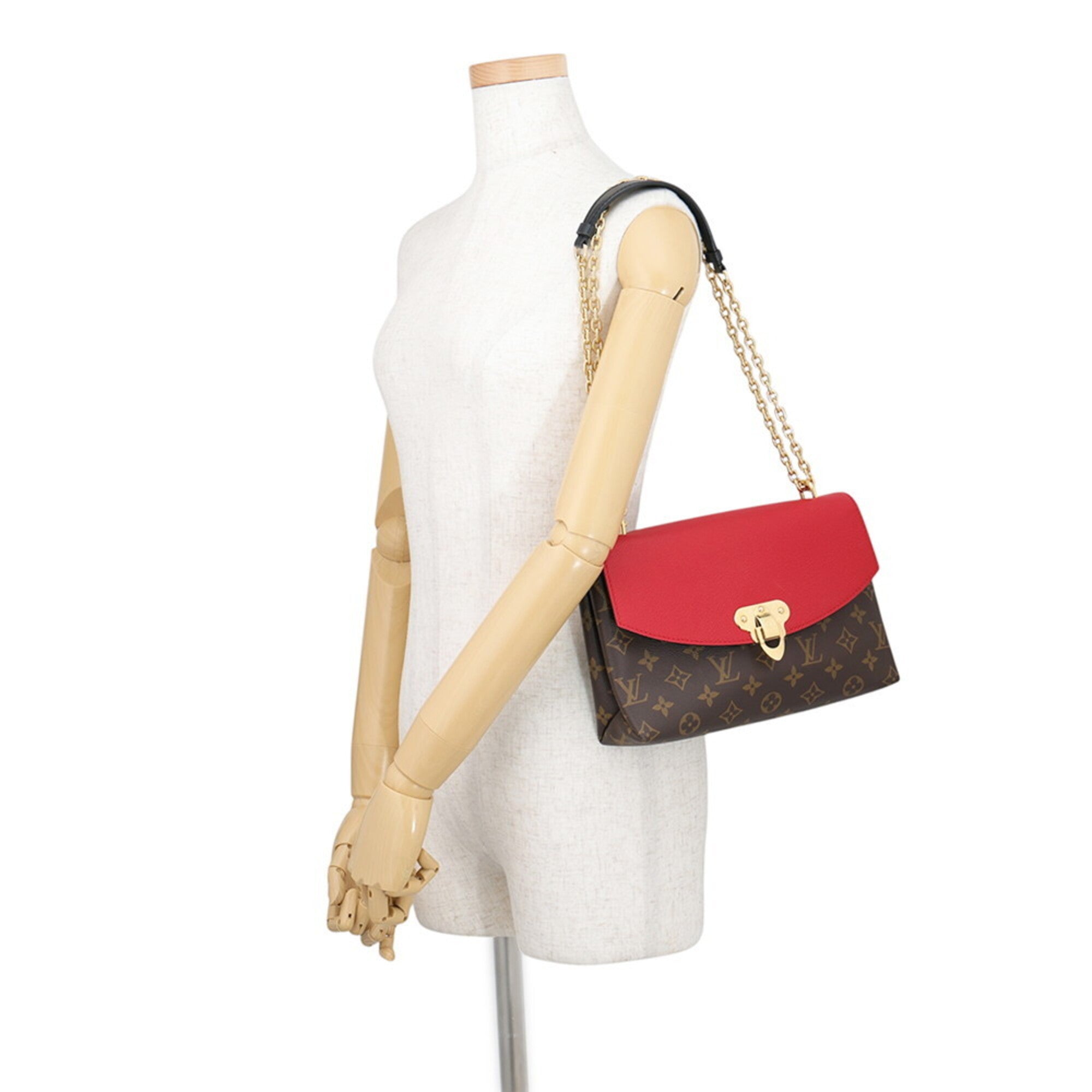 Louis Vuitton Monogram Red Color Monogram Handbag Shoulder Bag (Pre-Owned)