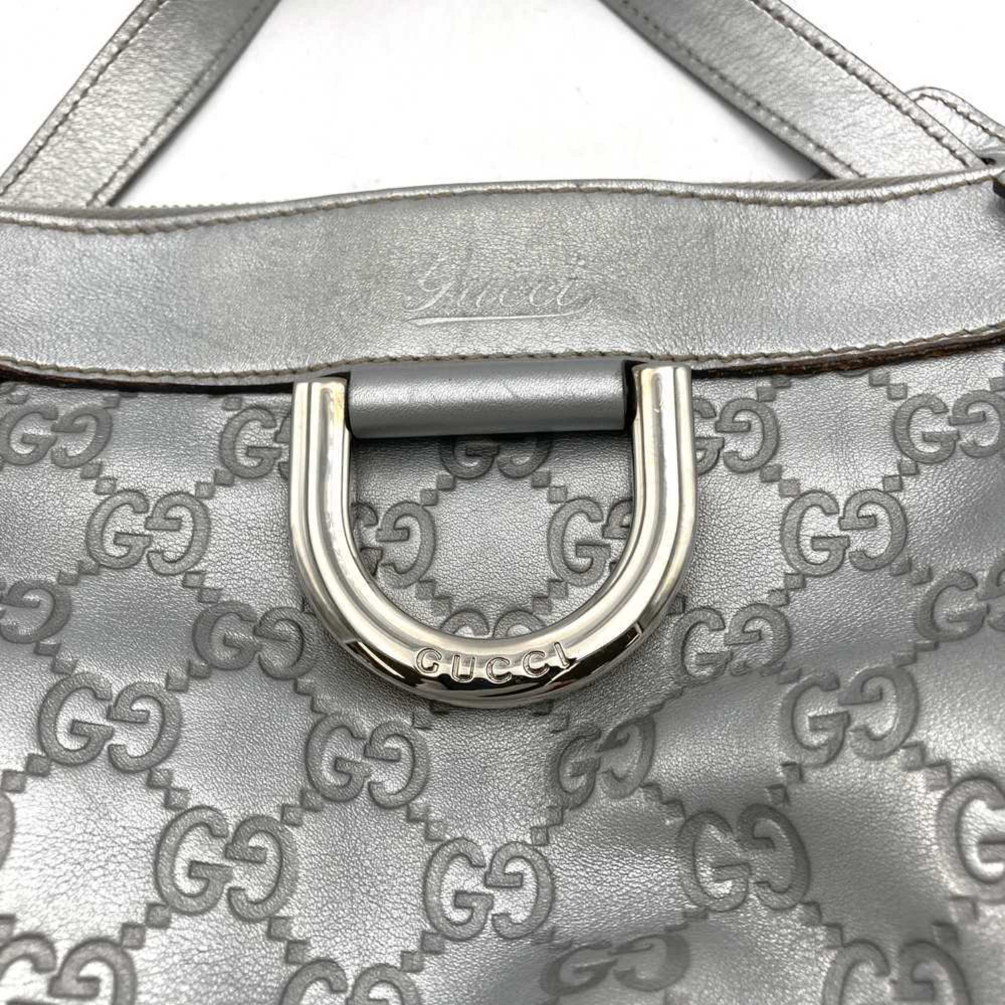 Gucci Abbey Silver Leather Shoulder Bag (Pre-Owned)