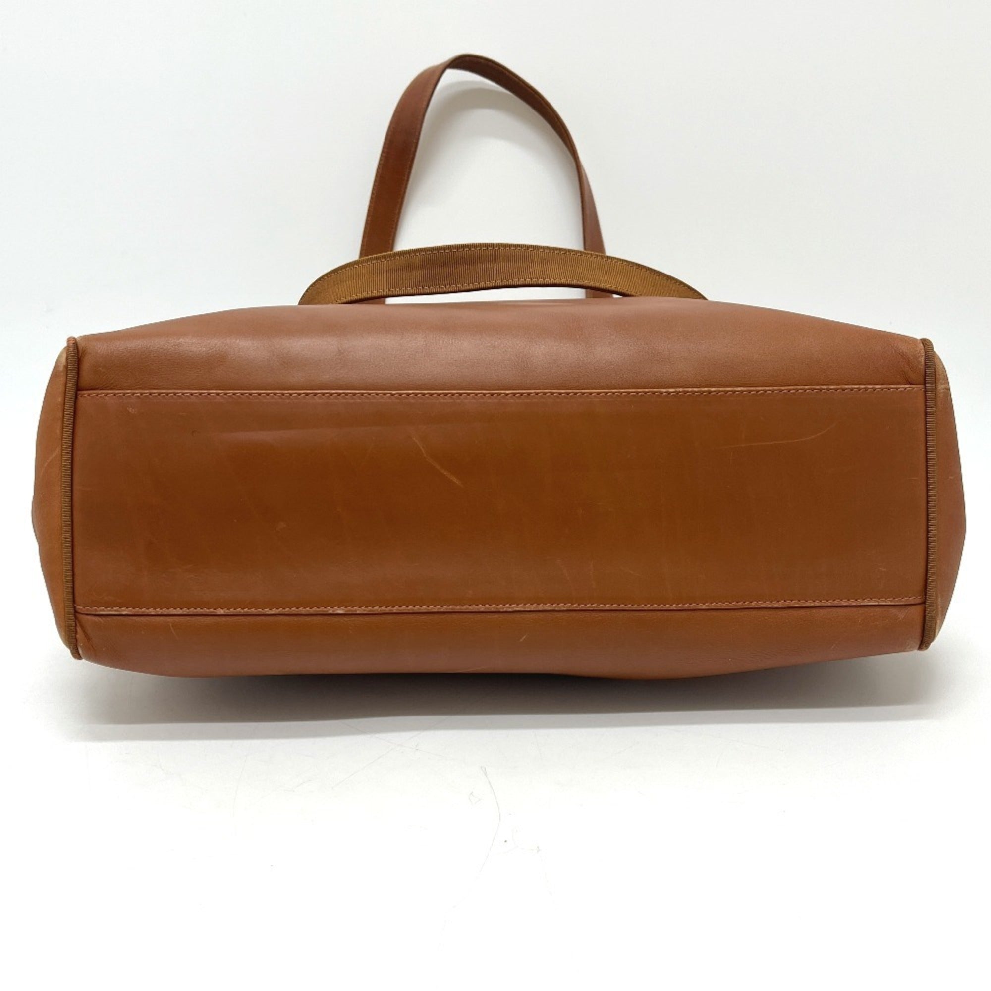 Salvatore Ferragamo Brown Leather Handbag Tote Bag (Pre-Owned)