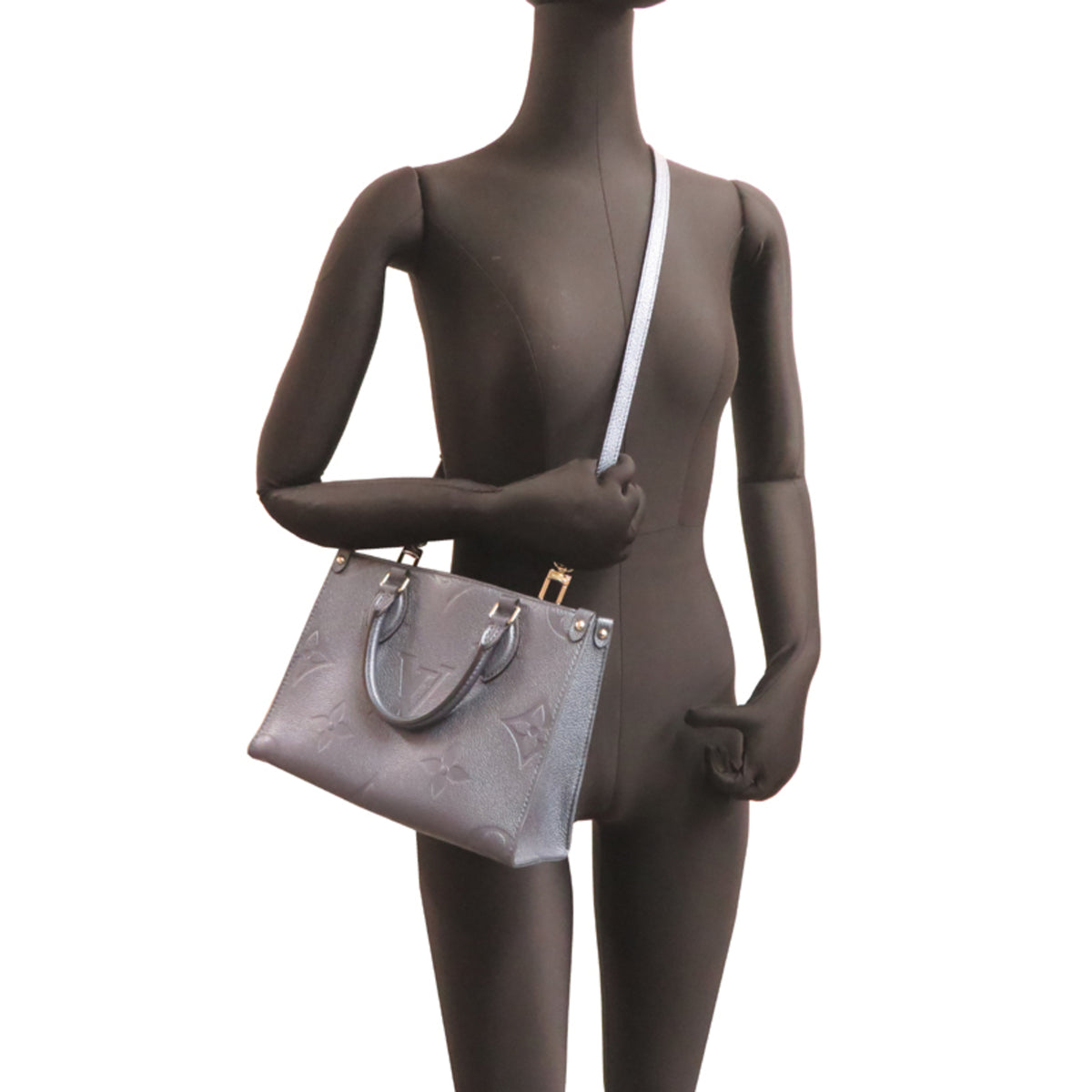 Louis Vuitton Metallic Blue Monogram Empreinte Handbag (Pre-Owned)