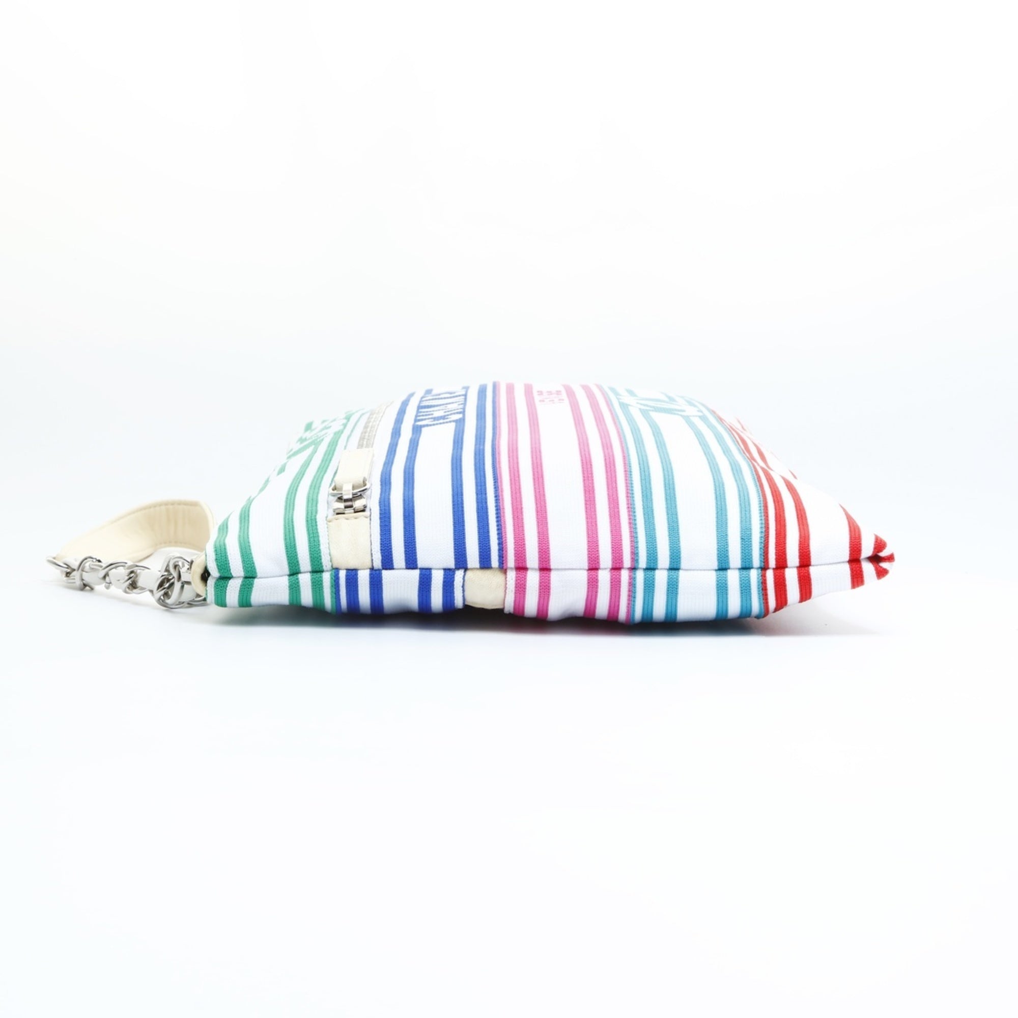 Chanel Multi-Color Cotton Canvas Clutch Bag (Pre-Owned)