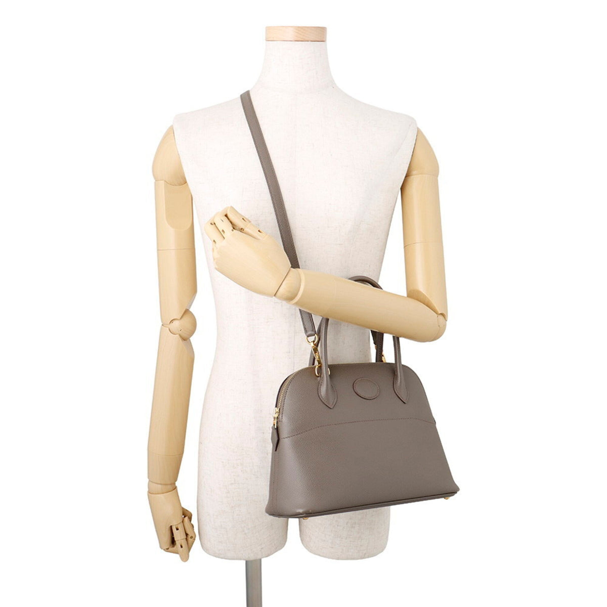 Hermes Bolide Etain Epsom Leather Handbag Shoulder Bag (Pre-Owned)