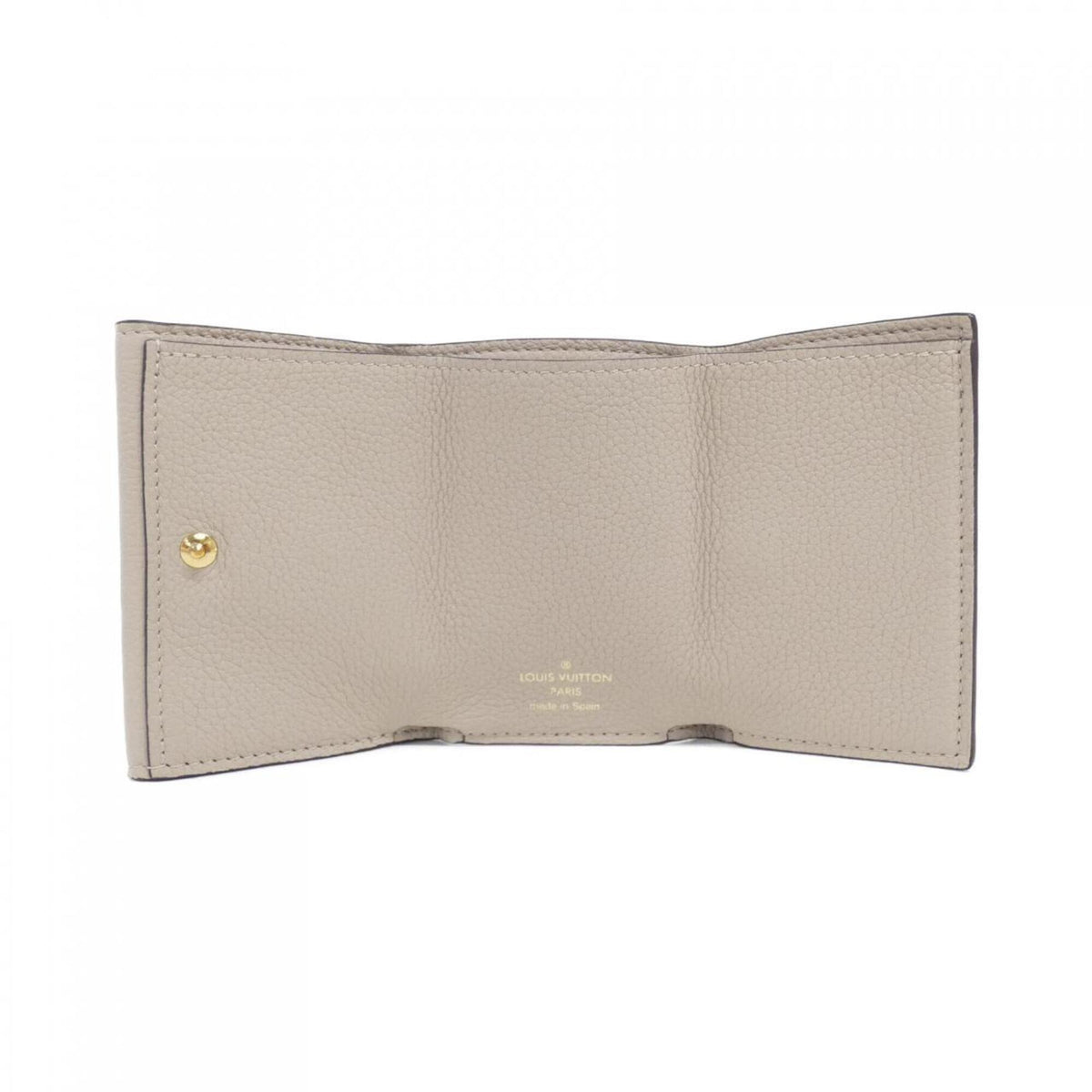 Louis Vuitton Grayish Leather Wallet (Tri-Fold) (Pre-Owned)