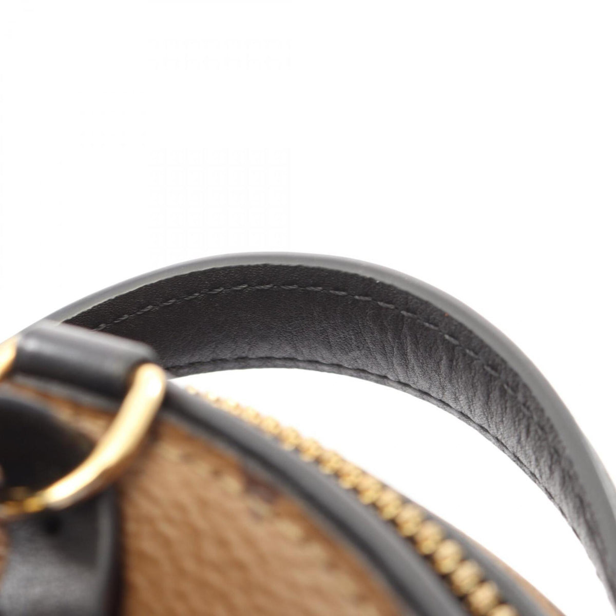 Louis Vuitton Black Brown Monogram Reverse Coated Canvas Leather Handbag (Pre-Owned)