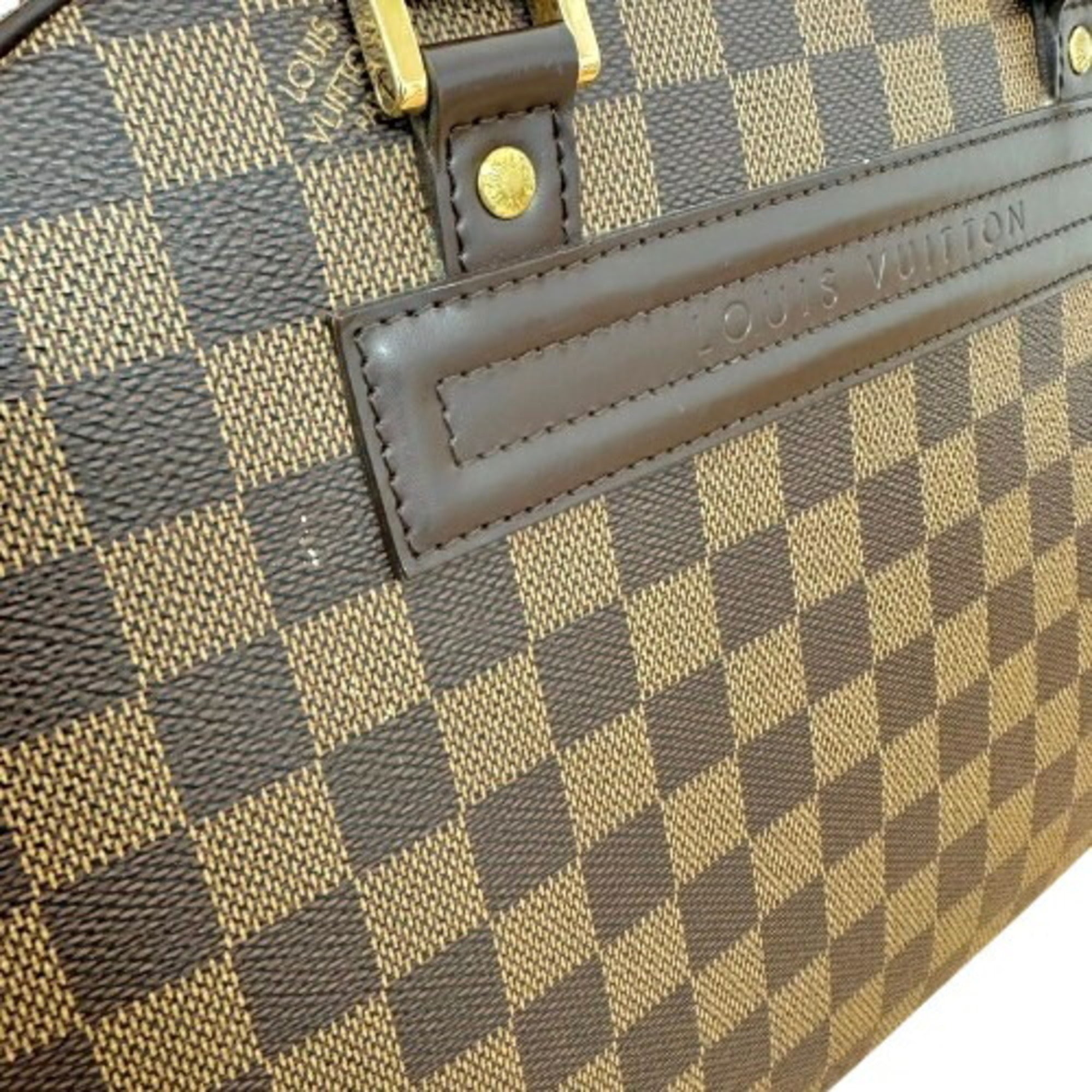 Louis Vuitton Damier Brown Leather Handbag (Pre-Owned)