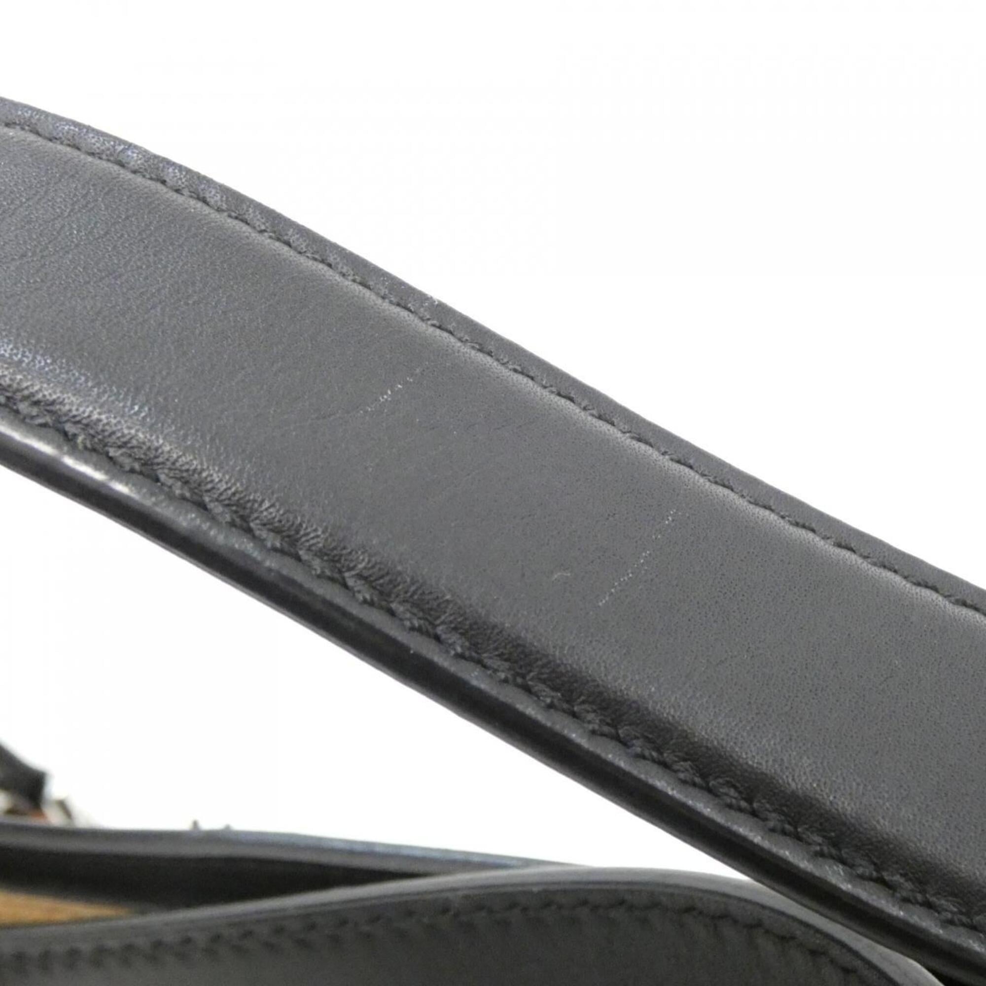 Fendi Peekaboo Black White Canvas Leather Handbag (Pre-Owned)
