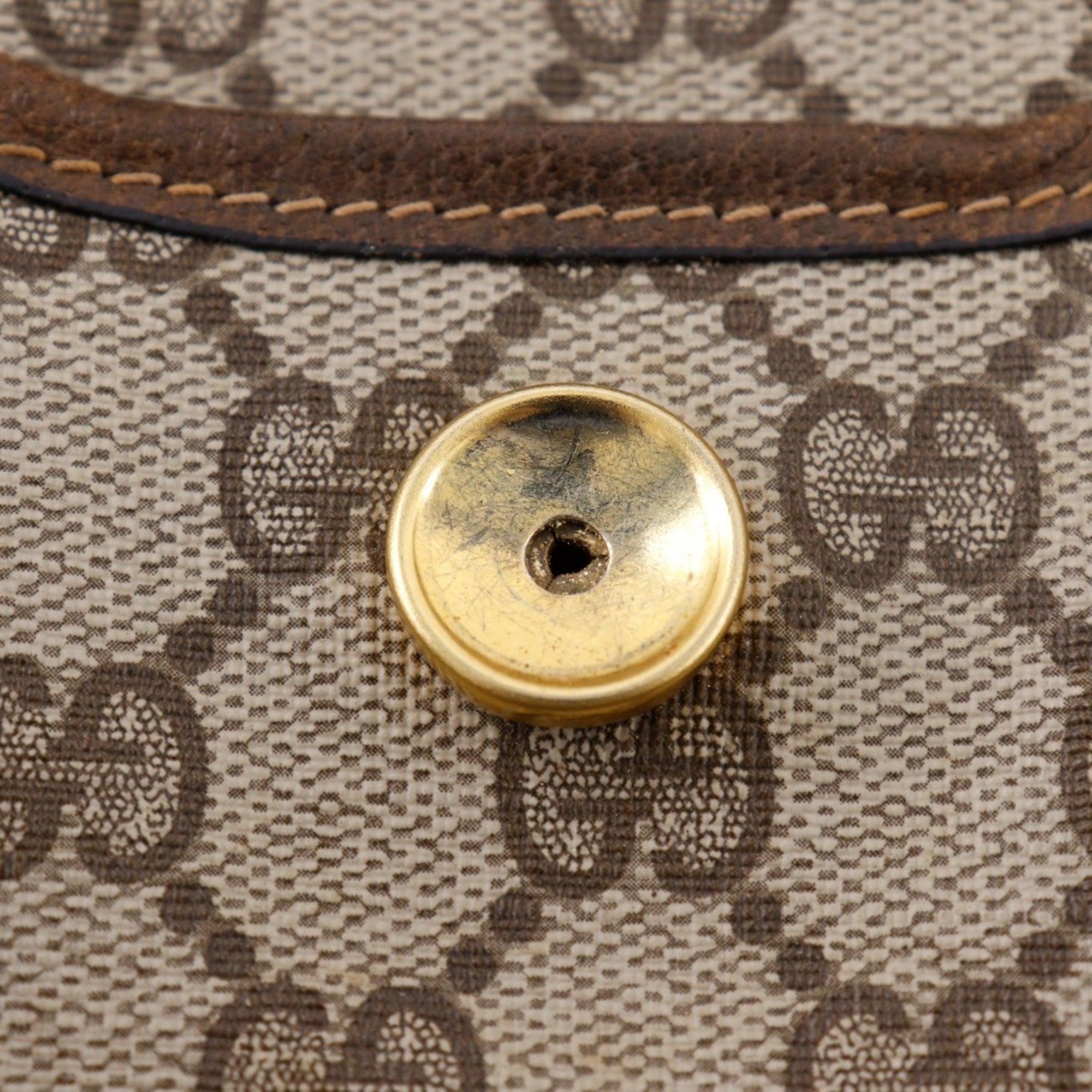 Gucci Sherry Line Brown Pvc Handbag (Pre-Owned)