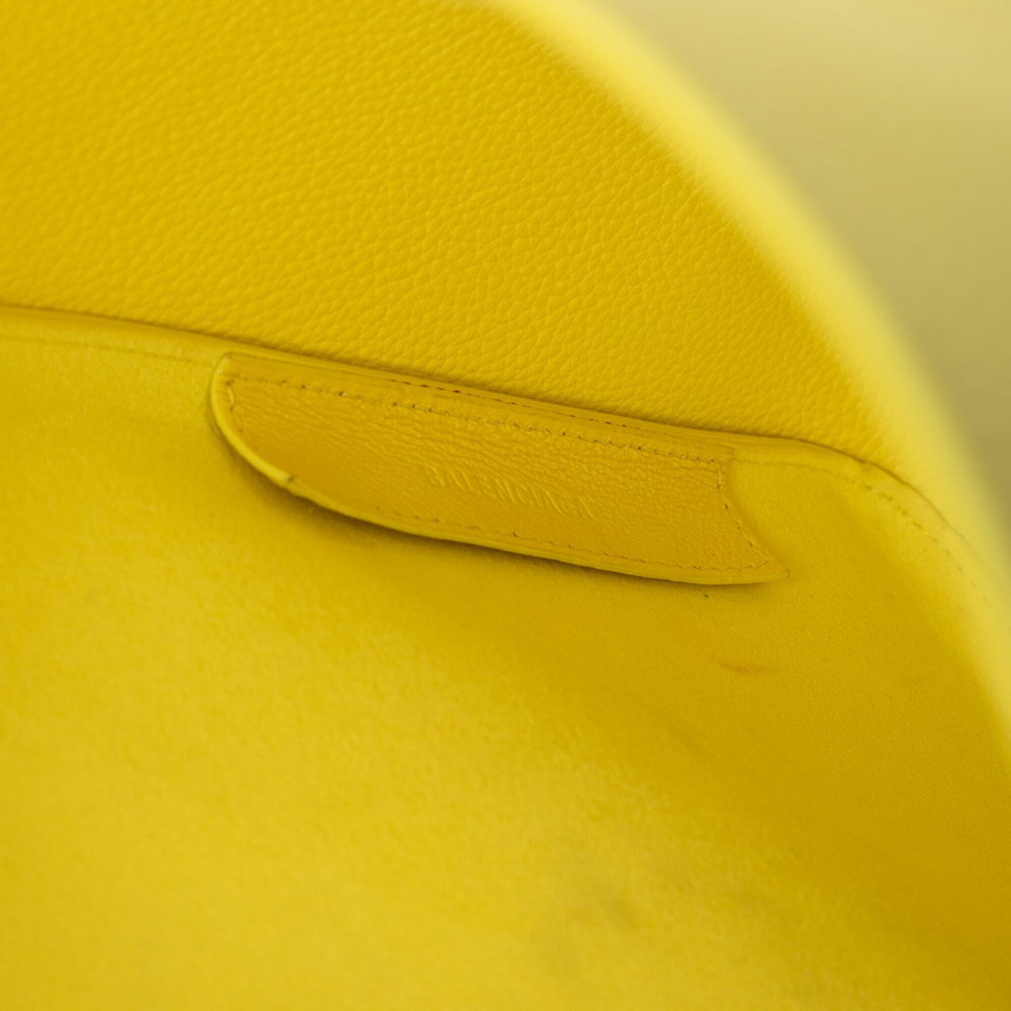 Balenciaga Yellow Leather Pouch Shoulder Bag Tote Bag (Pre-Owned)