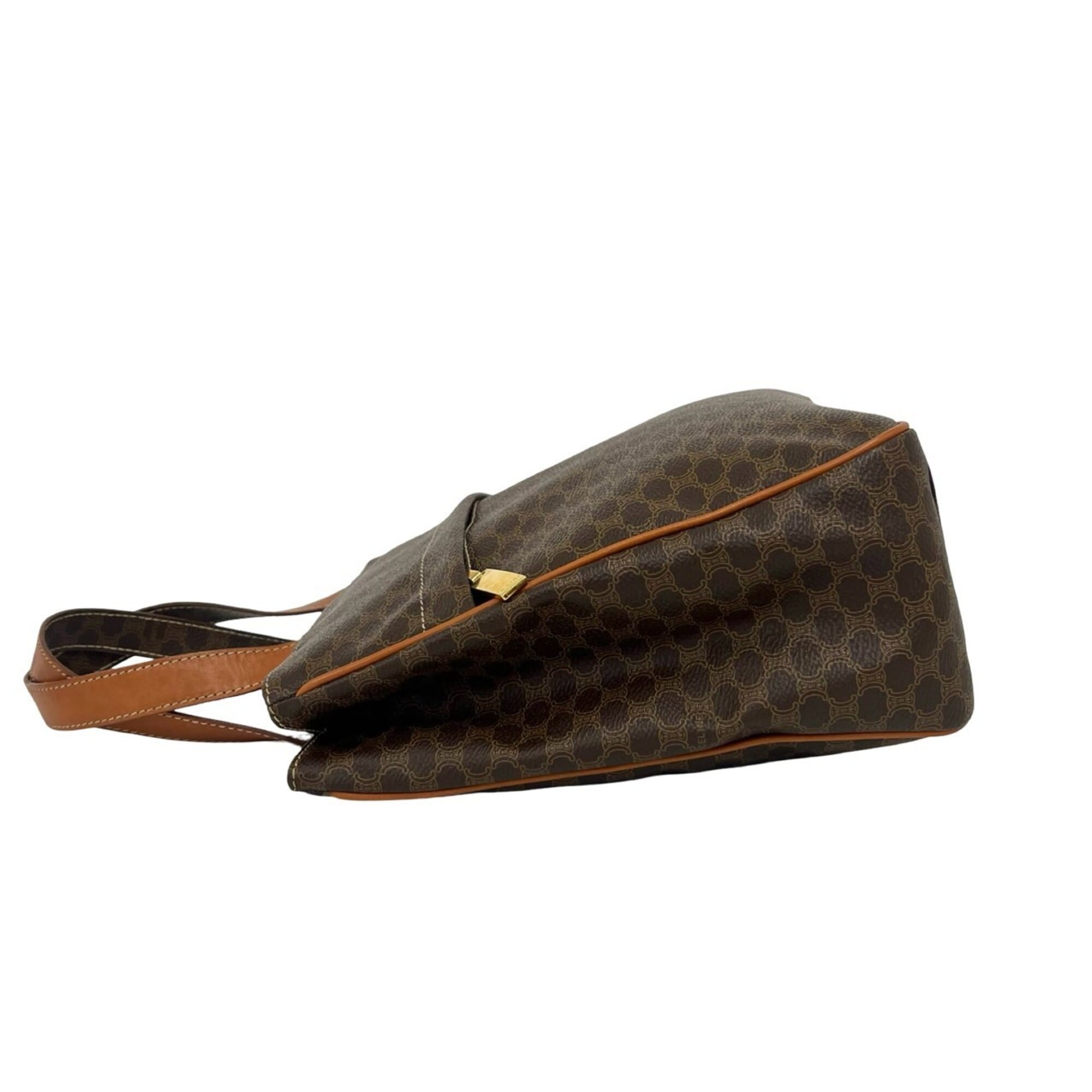 Celine Brown Leather Pvc Handbag Tote Bag (Pre-Owned)