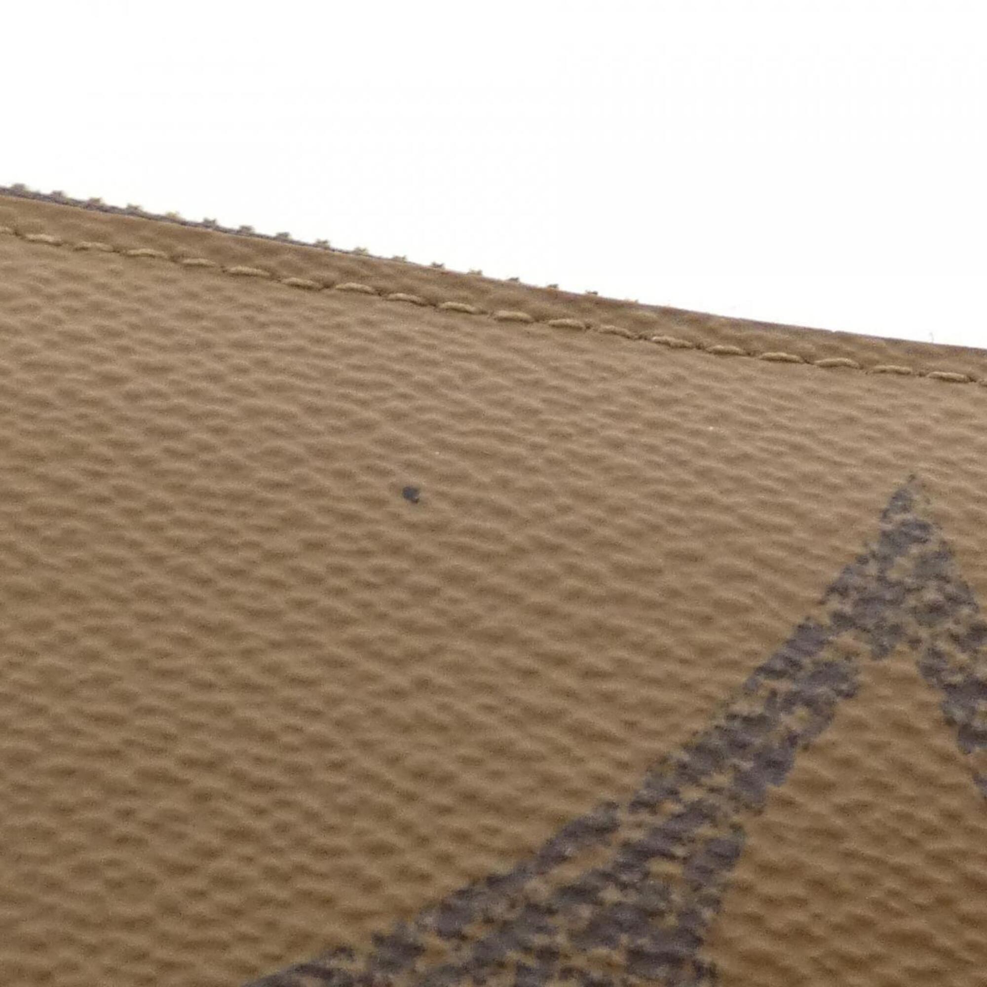Louis Vuitton Marron Coated Canvas Long Wallet (Bi-Fold) (Pre-Owned)