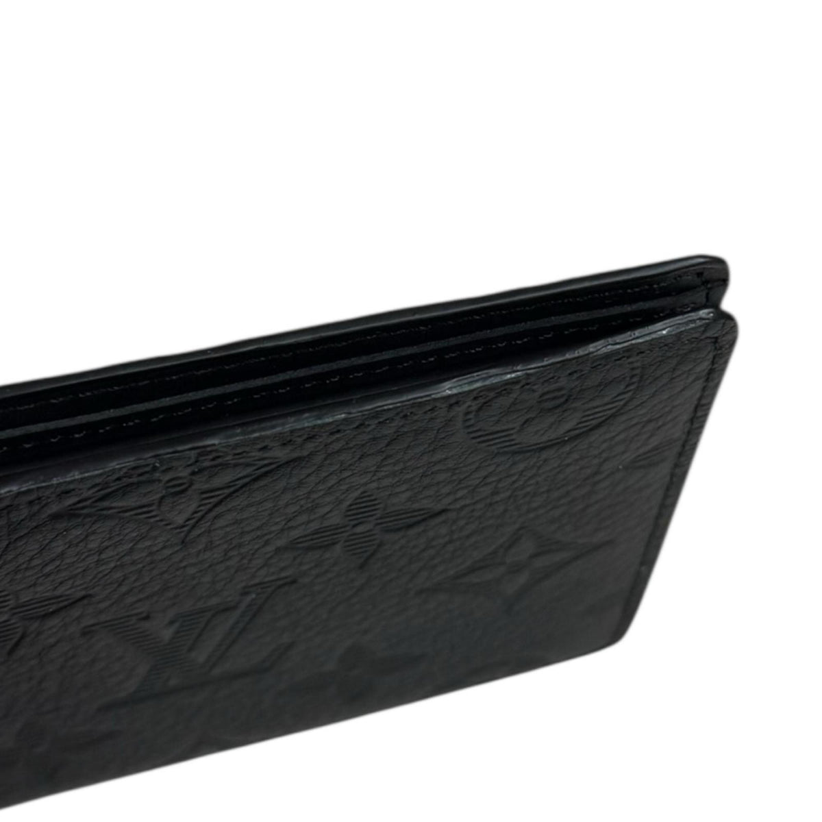 Louis Vuitton Black Leather Wallet (Bi-Fold) (Pre-Owned)