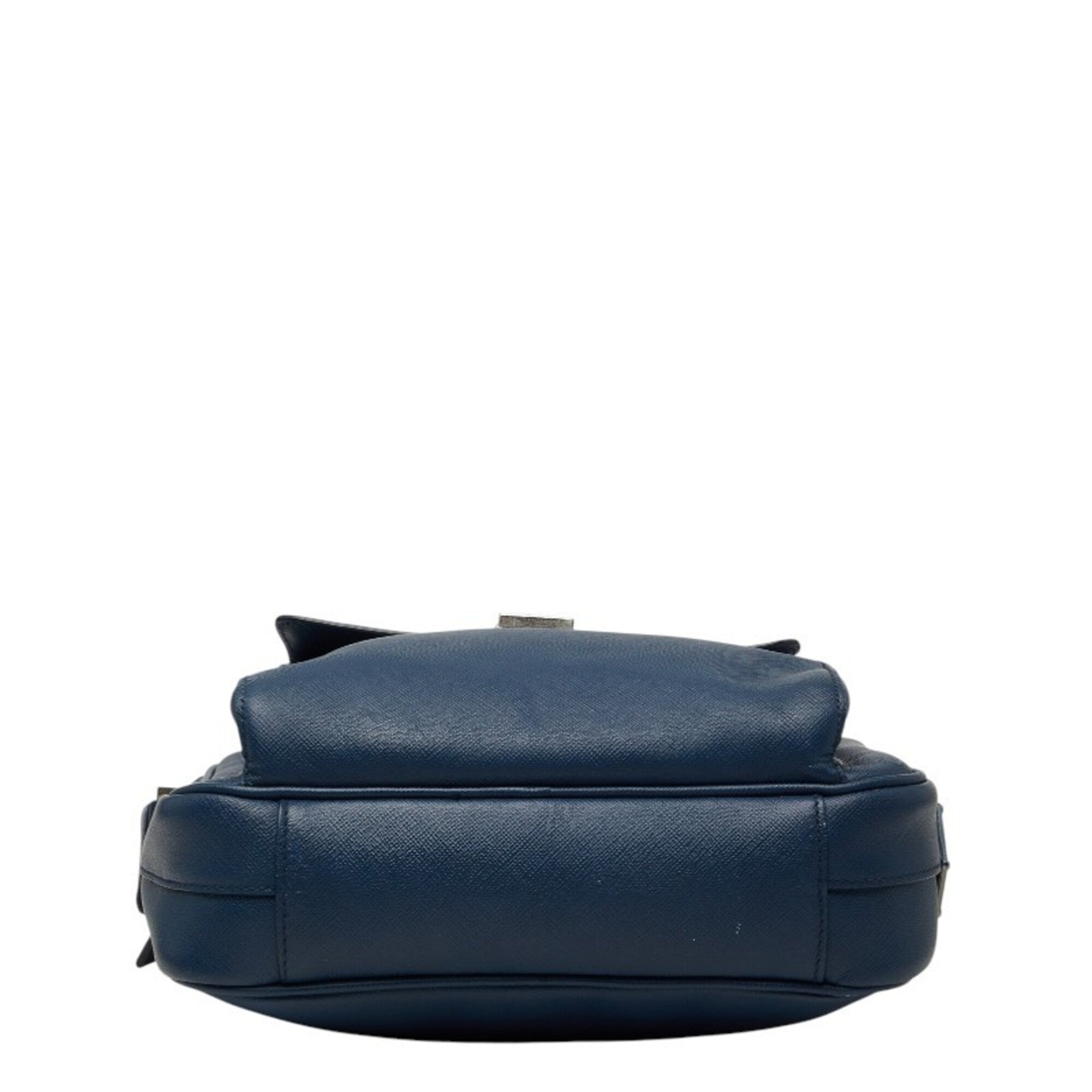 Prada Navy Leather Shoulder Bag (Pre-Owned)