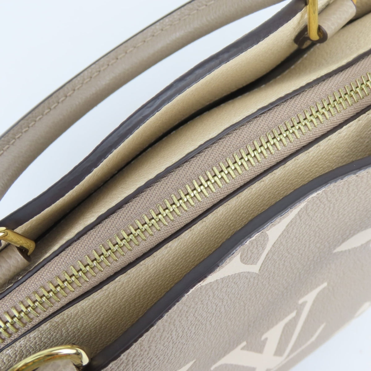 Louis Vuitton Monogram Empreinte Beige Bicolor Ivory Tourterelle Monogram Empreinte Handbag (Pre-Owned)