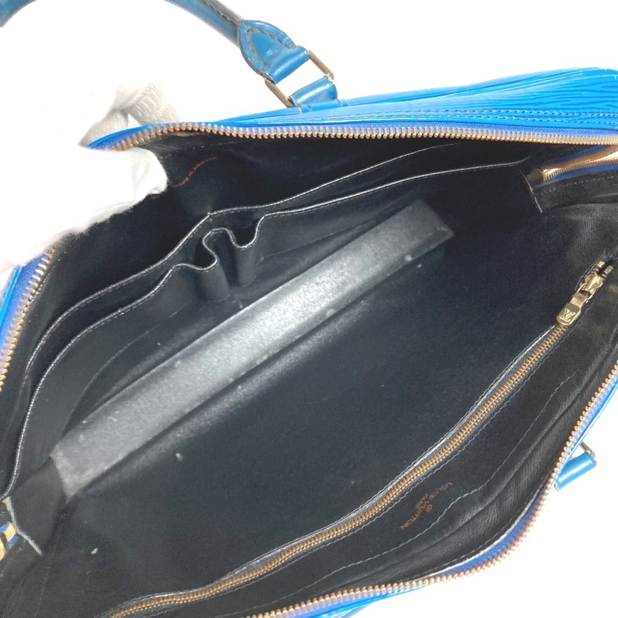 Louis Vuitton Blue Toledo Blue Epi Leather Briefcase Handbag Tote Bag (Pre-Owned)
