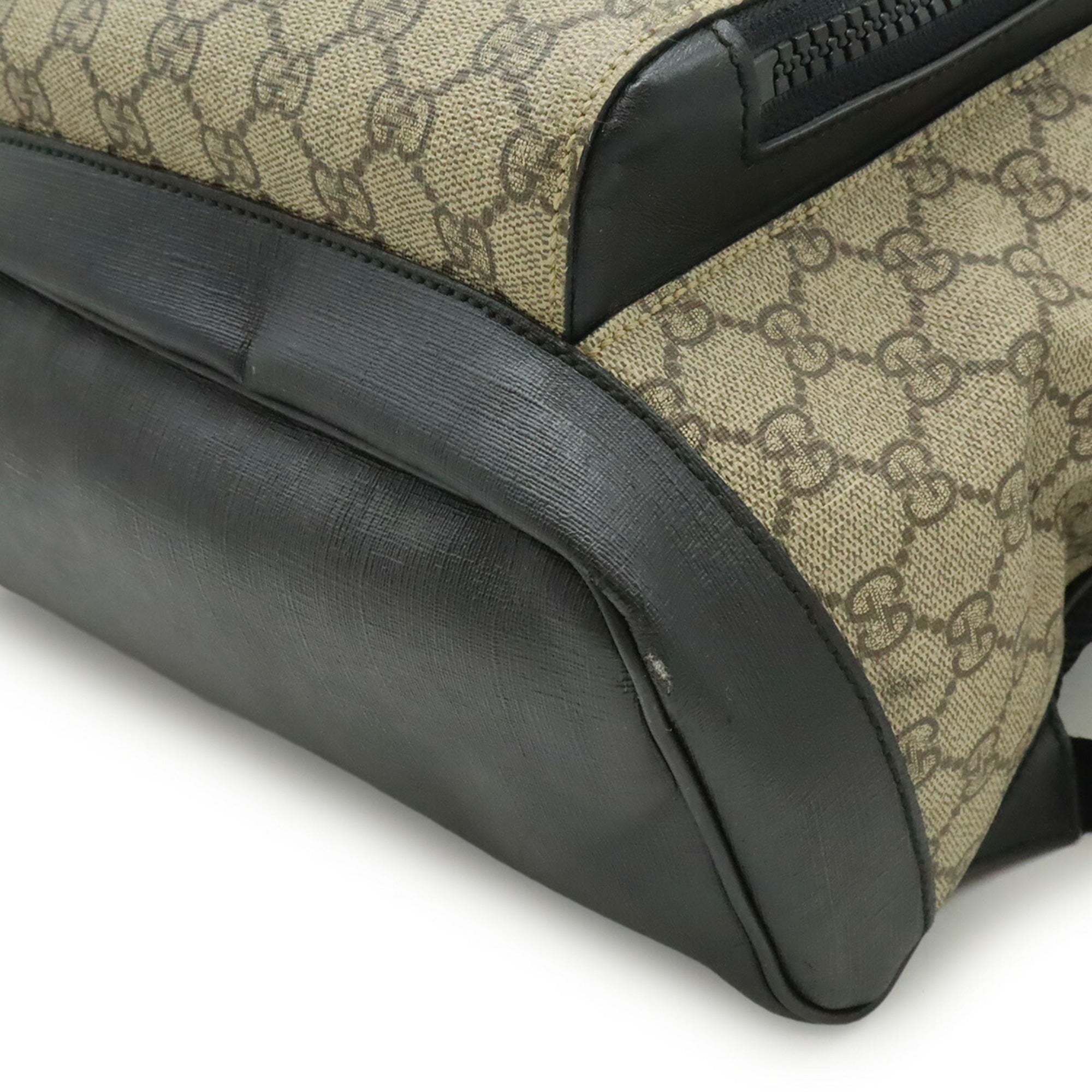 Gucci Beige Black Gg Supreme Backpack (Pre-Owned)