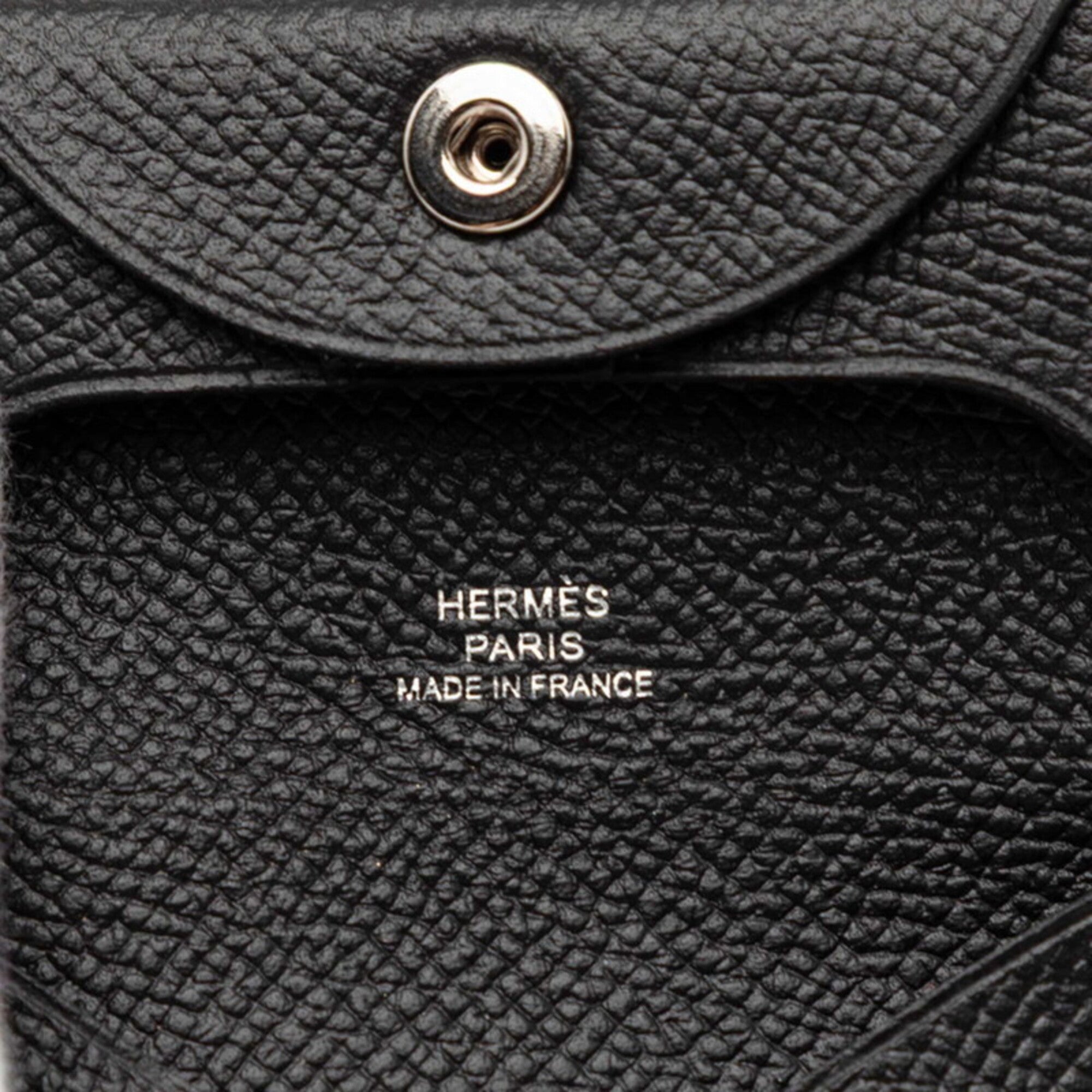 Hermes Black Epsom Leather Coin Purse/Coin Case (Pre-Owned)