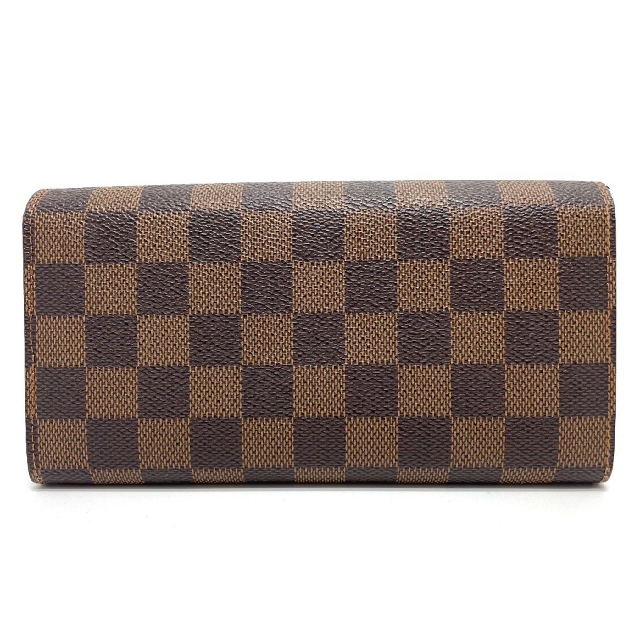 Louis Vuitton Damier Brown Damier Canvas Ebene Damier Canvas Long Wallet (Bi-Fold) (Pre-Owned)