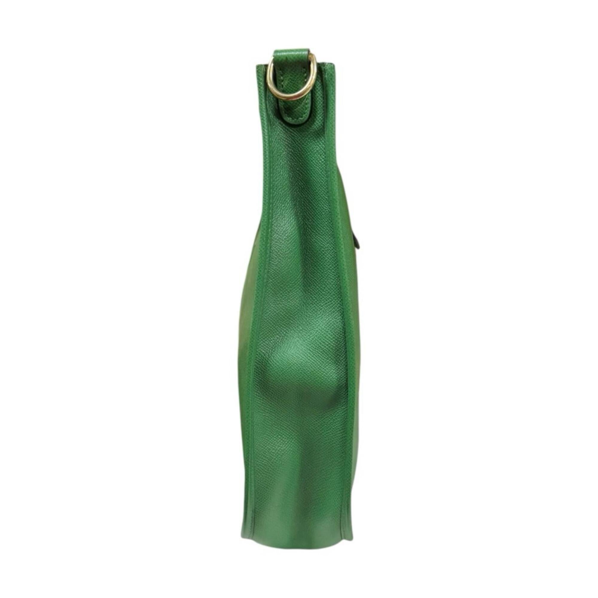 Hermes Green Courchevel Leather Shoulder Bag (Pre-Owned)