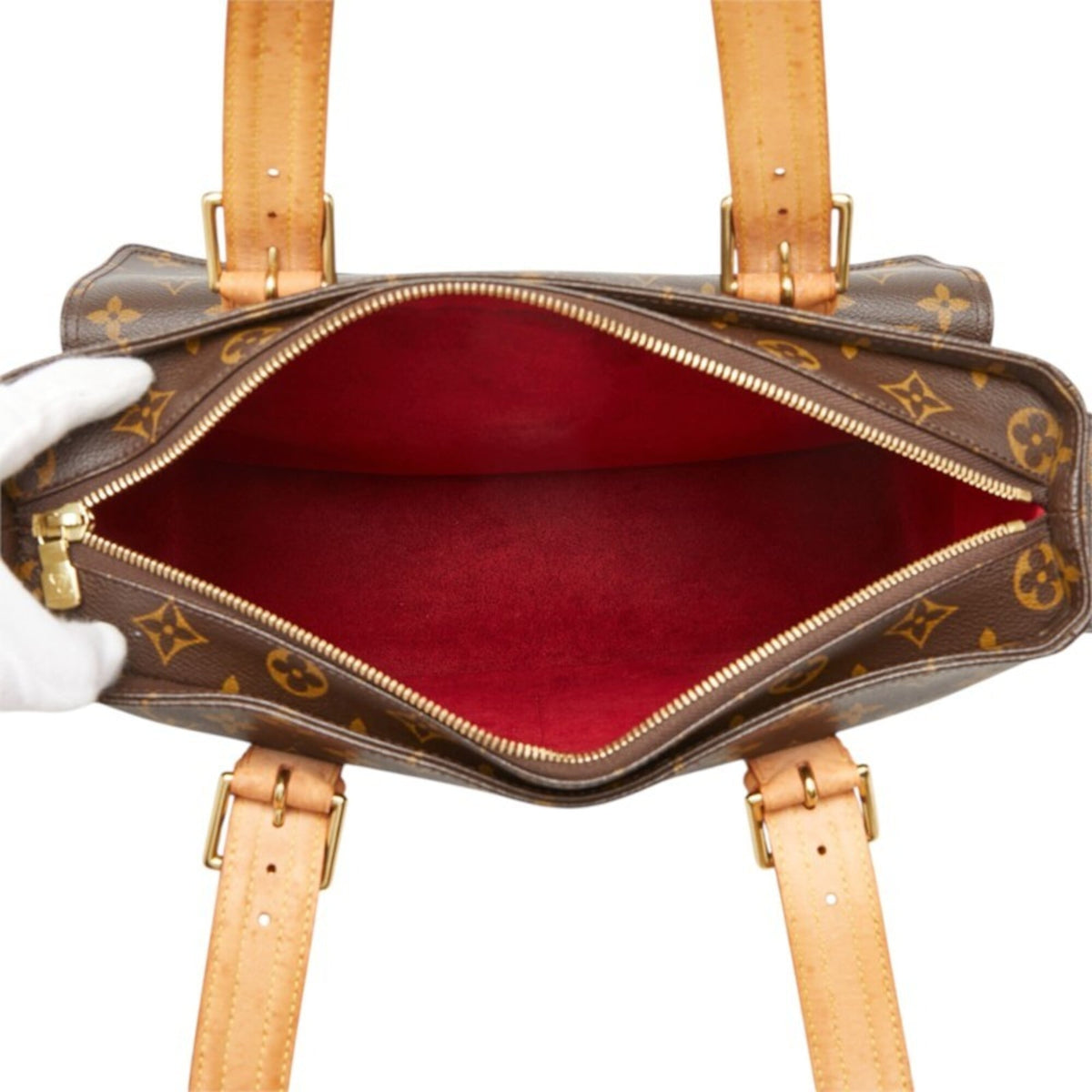 Louis Vuitton Brown Pvc Leather Shoulder Bag Tote Bag (Pre-Owned)