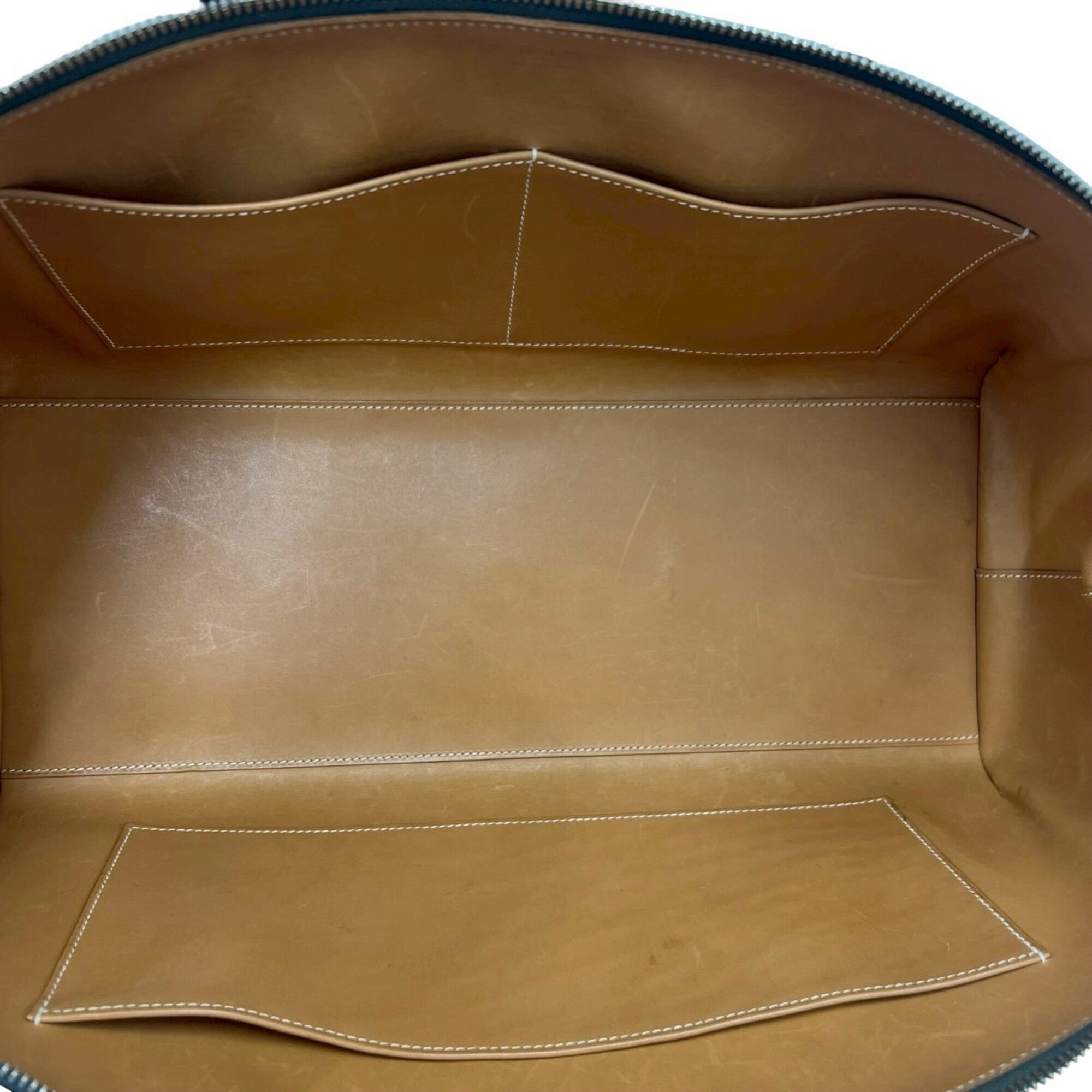 Hermes Gray Epsom Leather Boston Bag Handbag (Pre-Owned)
