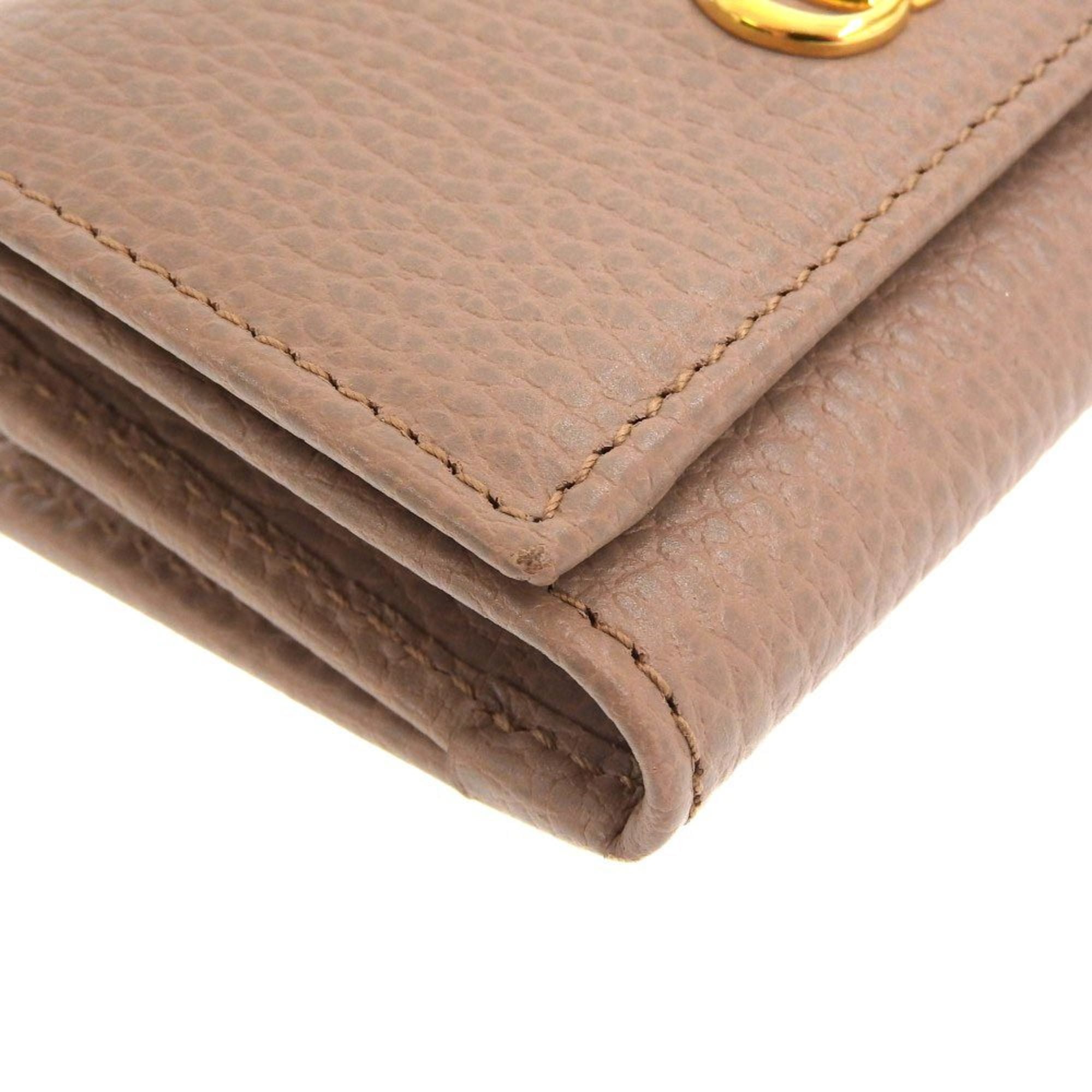 Gucci Beige Leather Coin Purse/Coin Case (Pre-Owned)