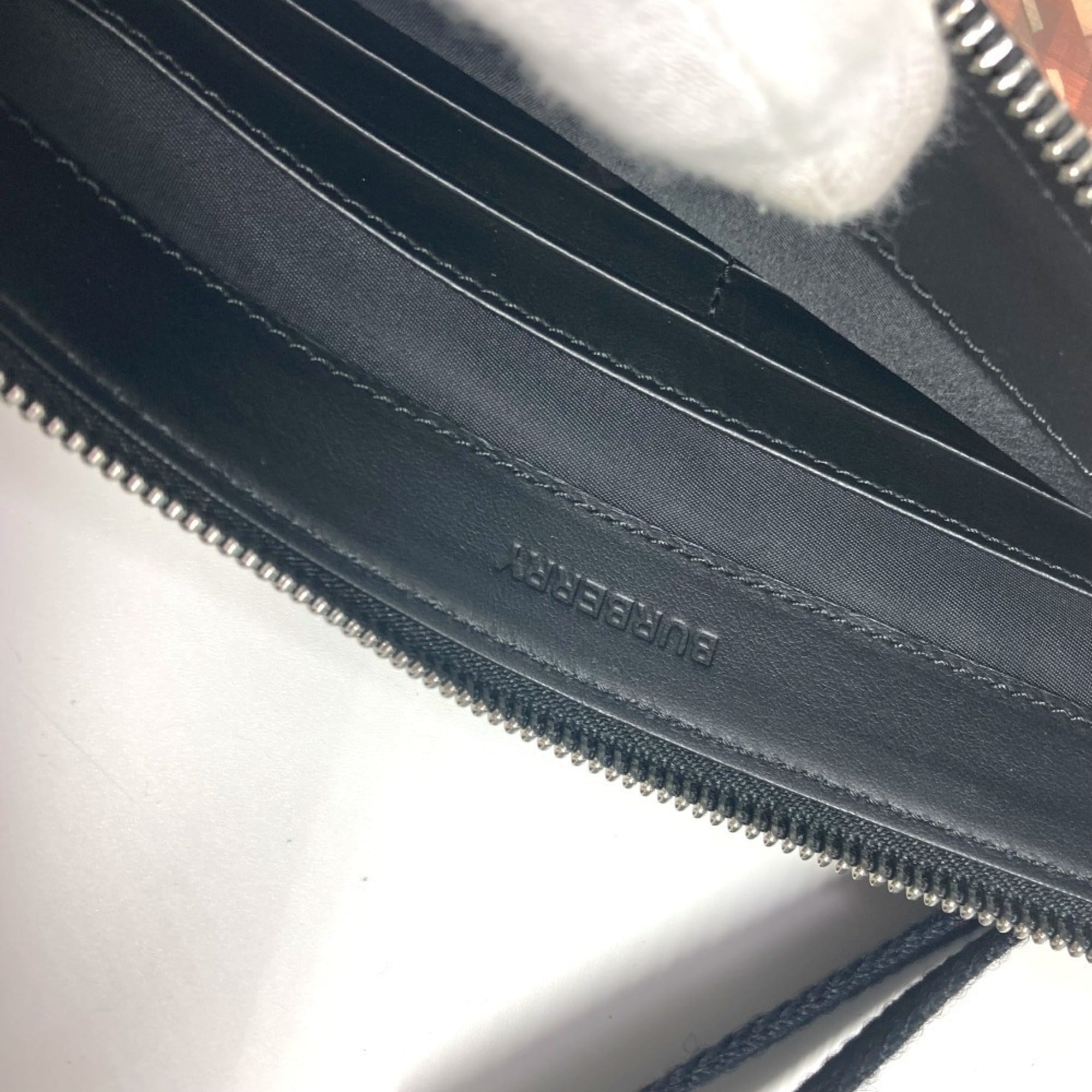 Burberry Beige Black Nylon Clutch Bag Pouch (Pre-Owned)