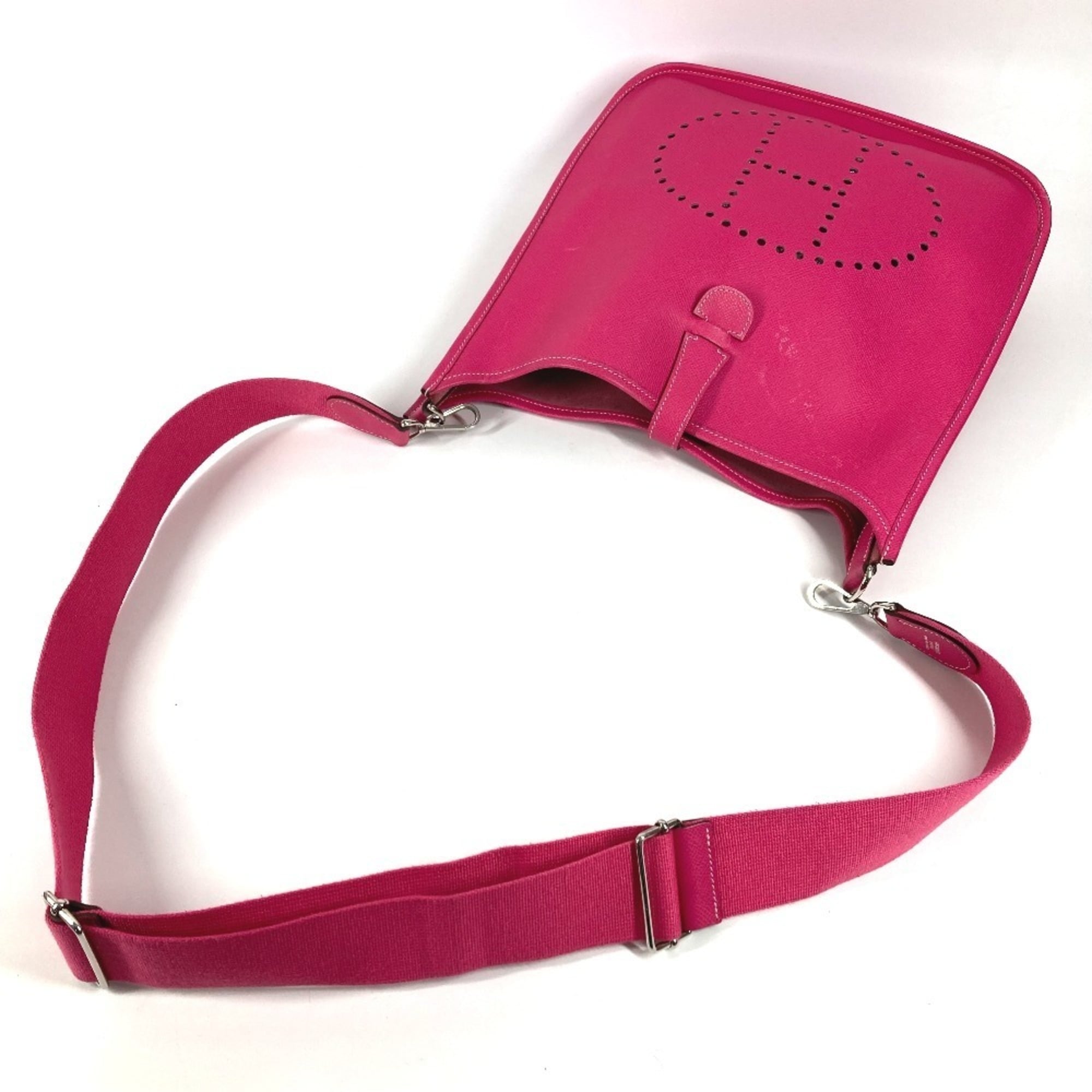 Hermes Pink Rose Tyrien Epsom Leather Pochette Shoulder Bag (Pre-Owned)