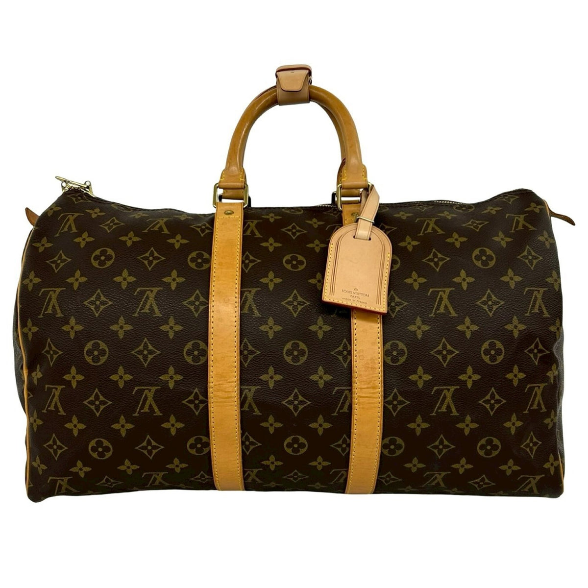 Louis Vuitton Brown Leather Pvc Boston Bag Handbag (Pre-Owned)