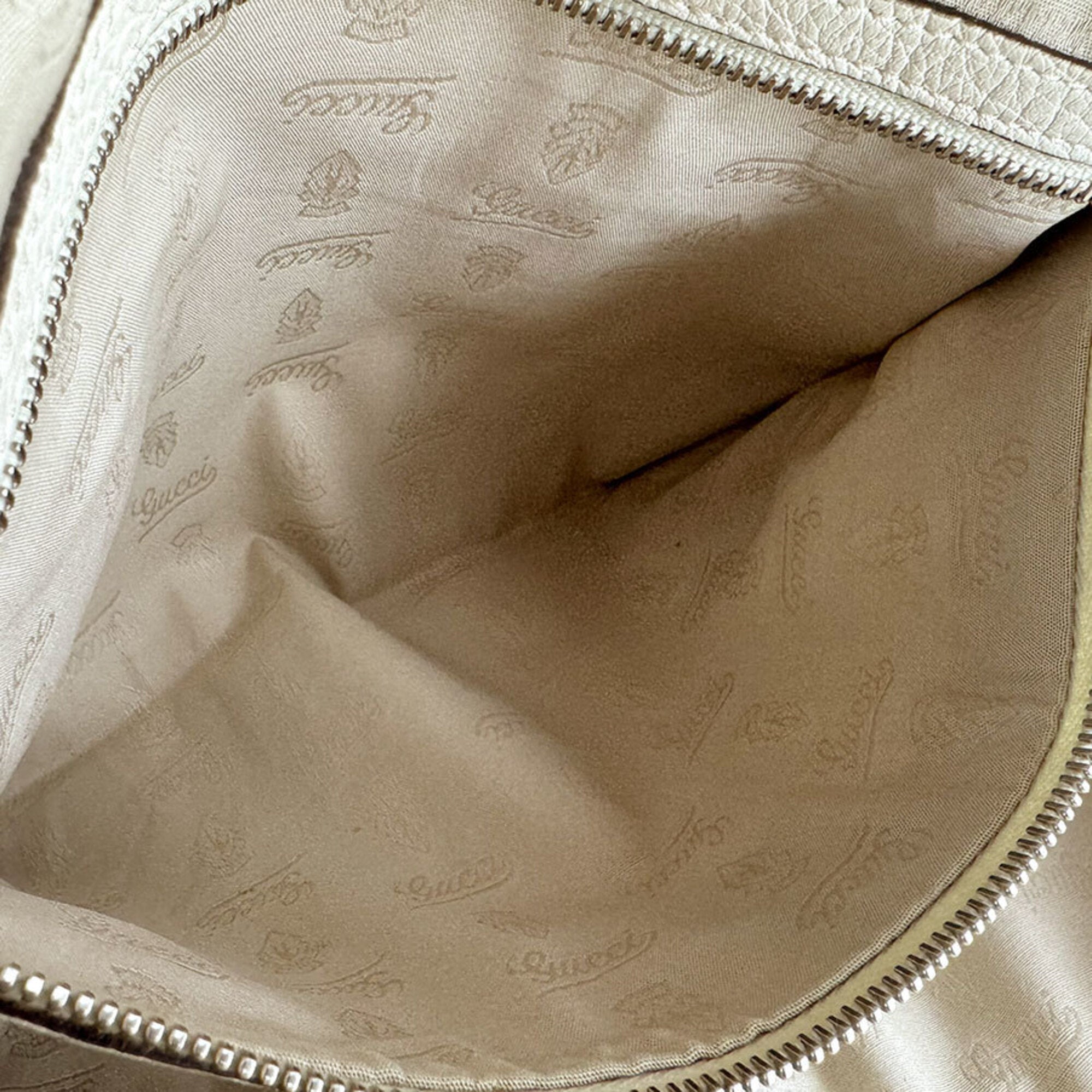 Gucci Beige Brown Ivory Gg Canvas Leather Tote Bag (Pre-Owned)