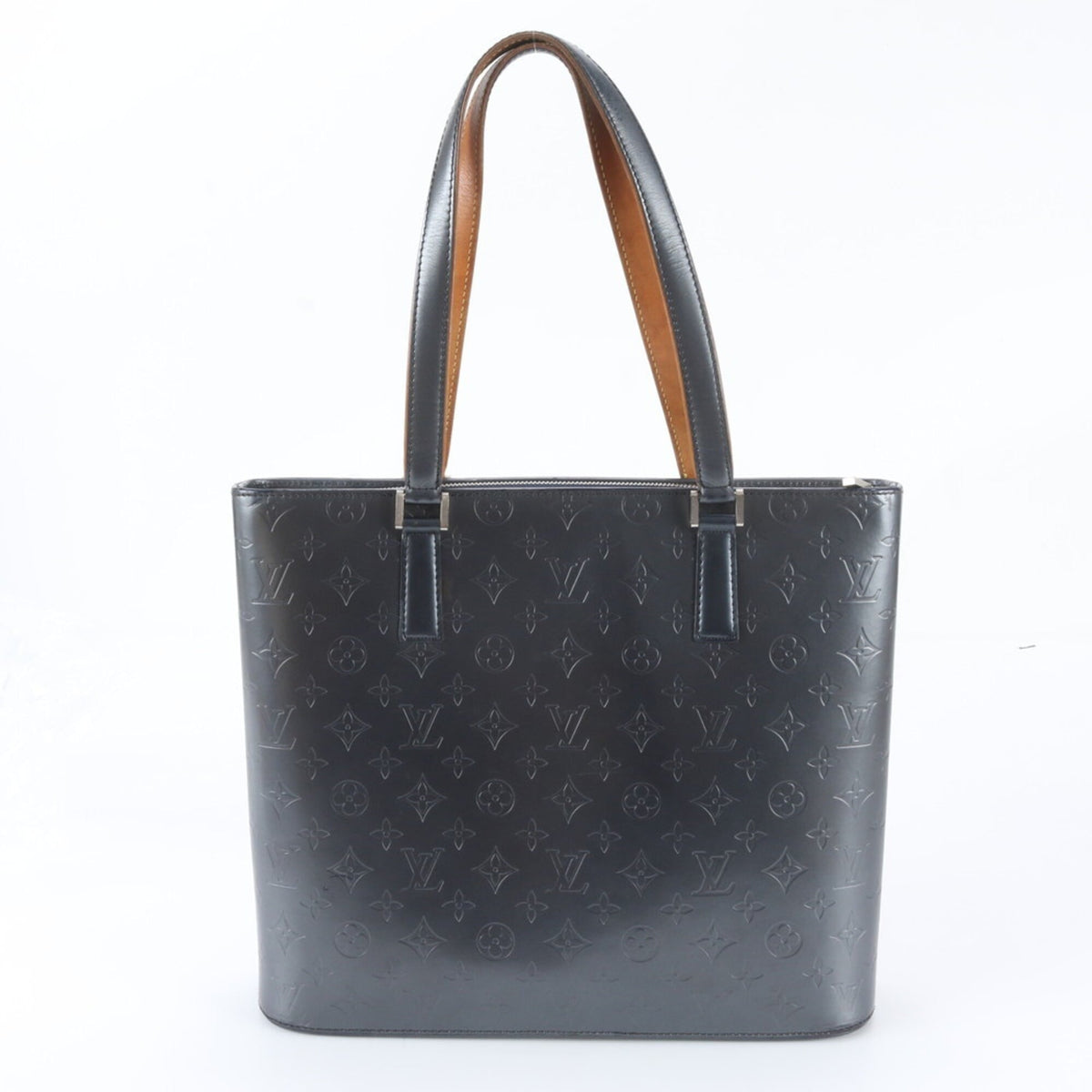 Louis Vuitton Blue Leather Shoulder Bag Tote Bag (Pre-Owned)