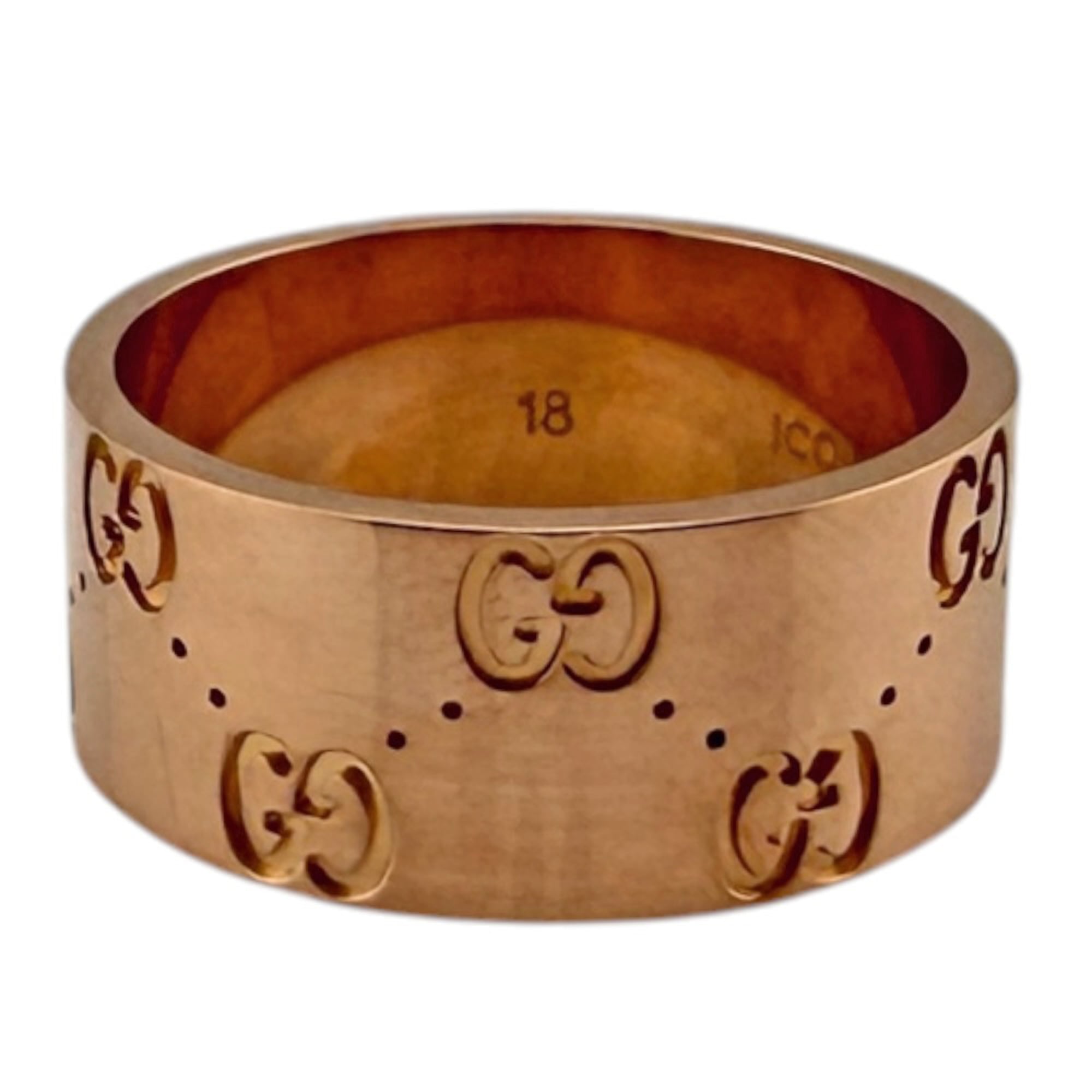 Gucci Gold Pink Gold (18K) Band Ring (Pre-Owned)