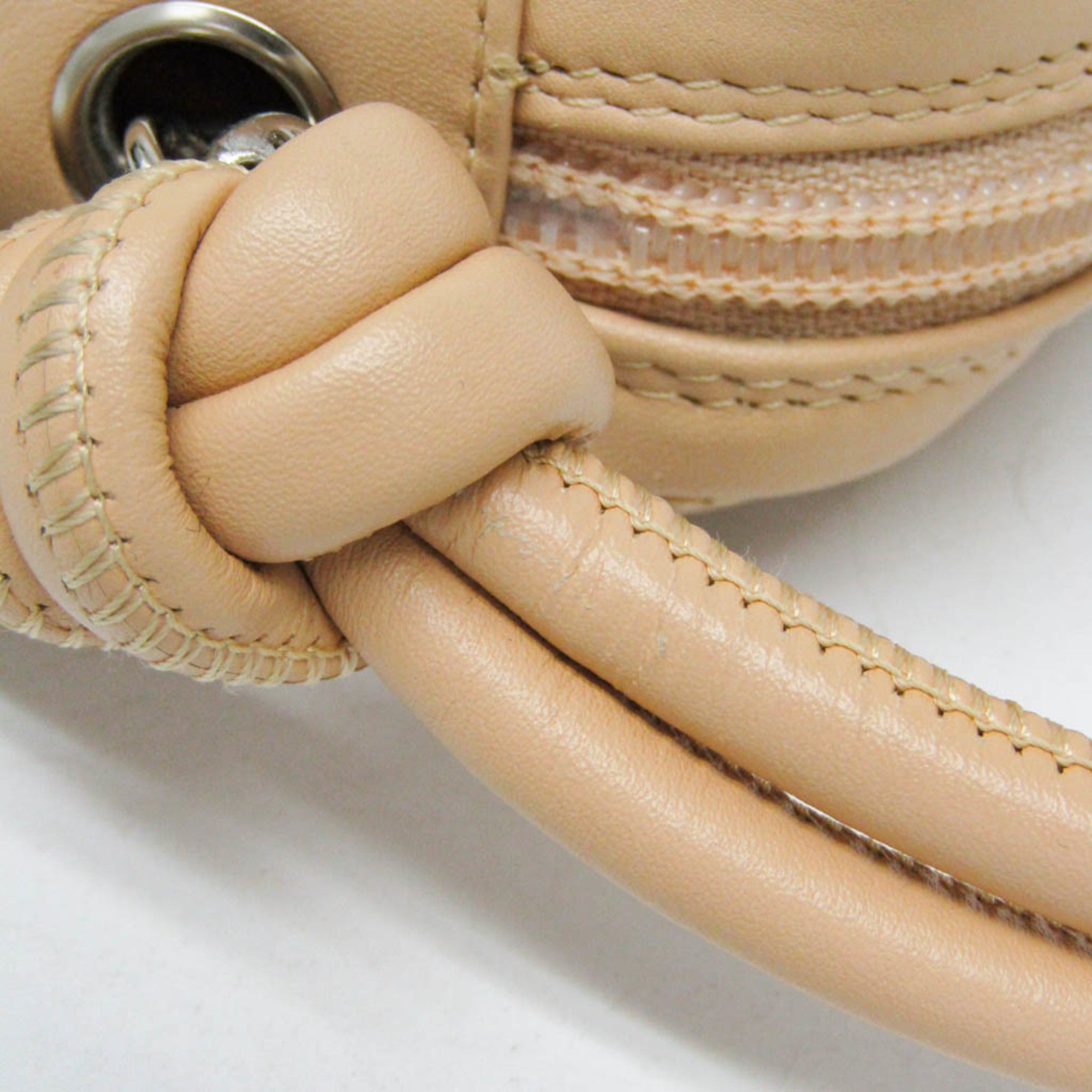 Chanel Ligne Cambon Light Beige Leather Handbag (Pre-Owned)