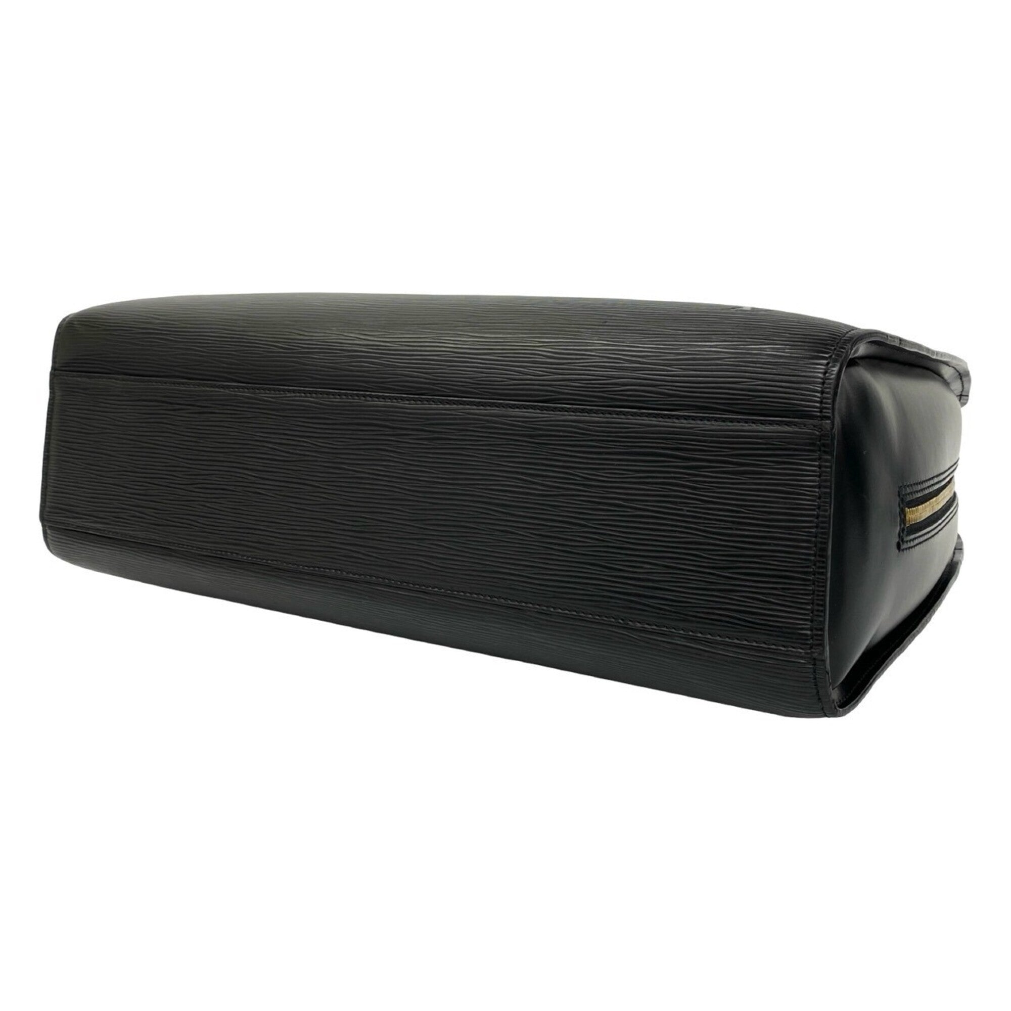 Louis Vuitton Black Leather Briefcase Handbag (Pre-Owned)