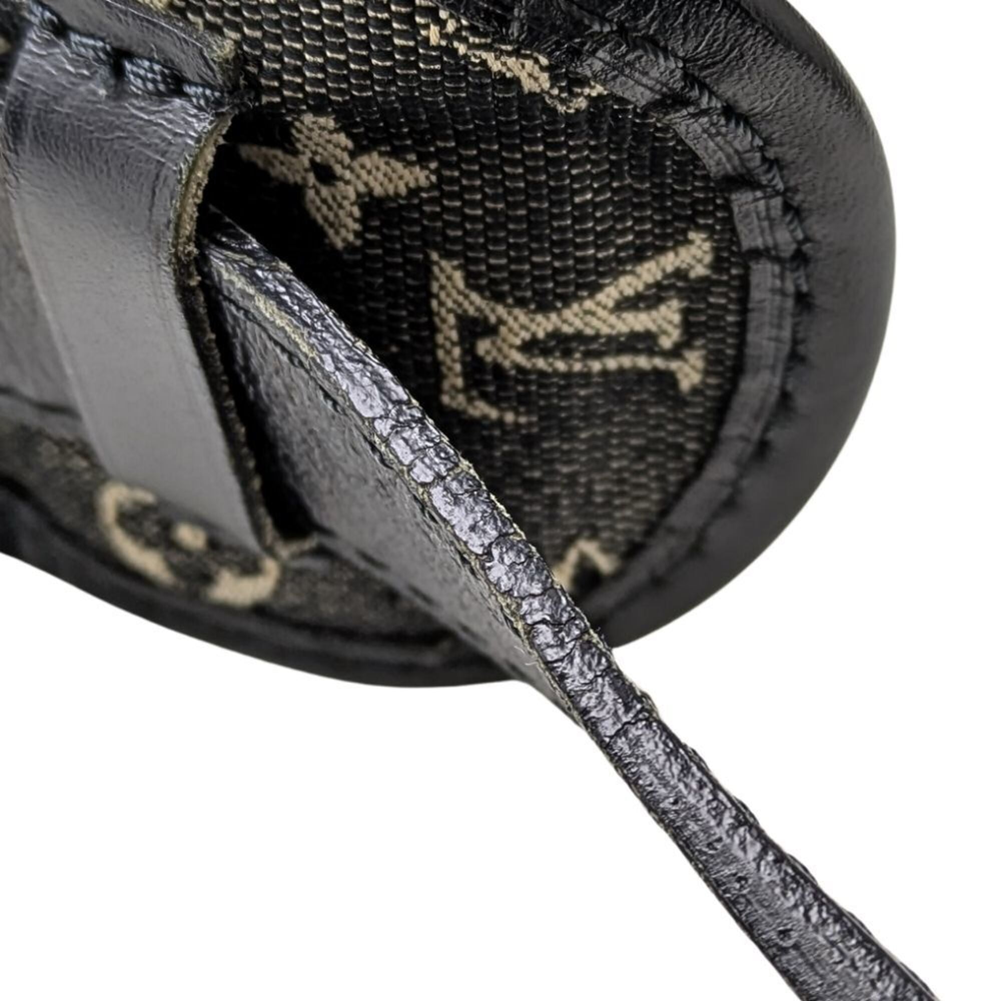 Louis Vuitton Noir Monogram Mini Canvas Leather Shoulder Bag (Pre-Owned)